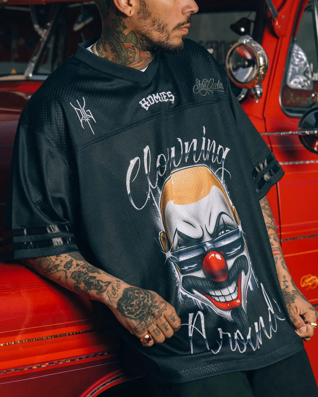 HOMIES X SP SP x Homies Clowning Around Mesh Mens Jersey (Black/White)
