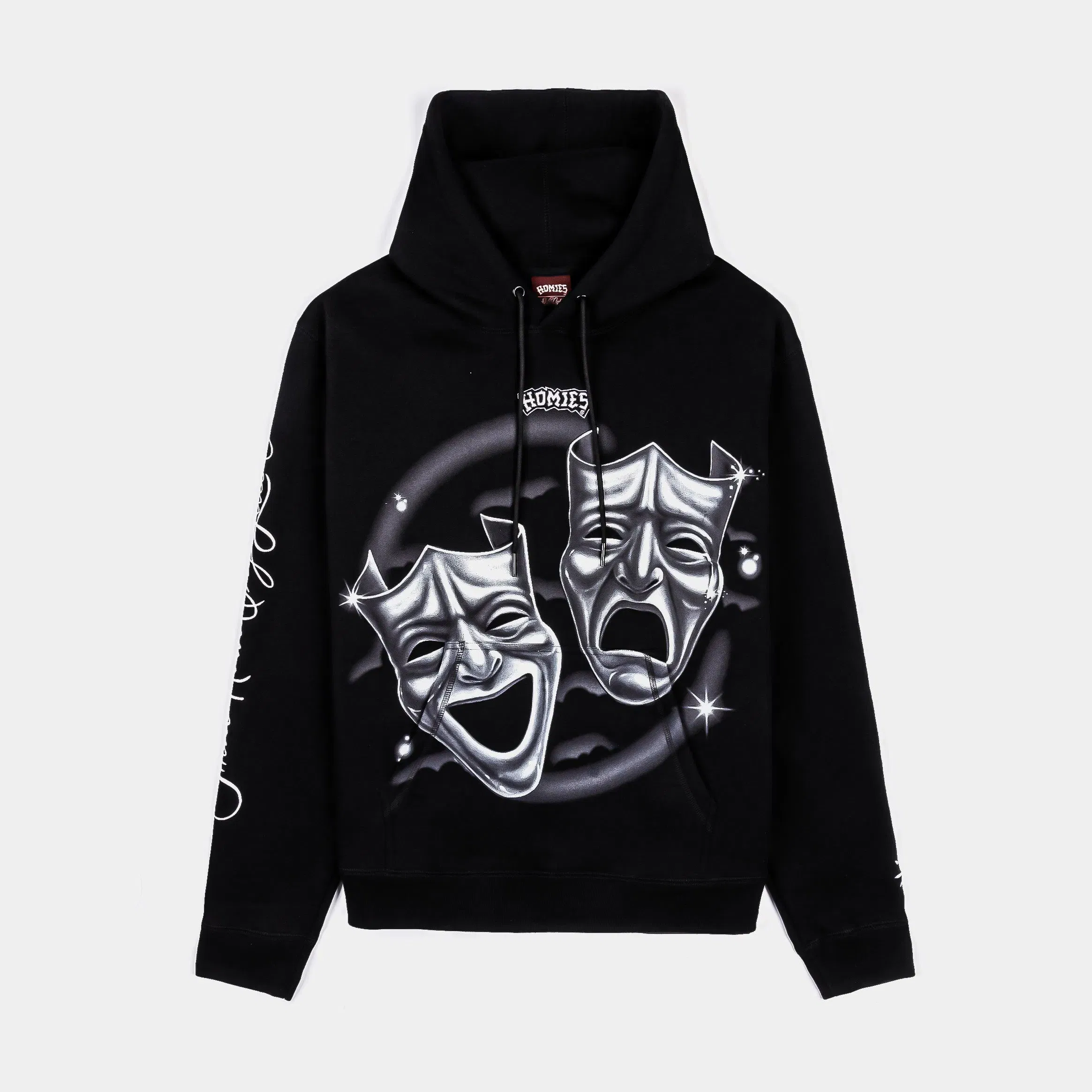 HOMIES X SP SP x Homies Masks Pullover Mens Hoodie (Black/Silver)