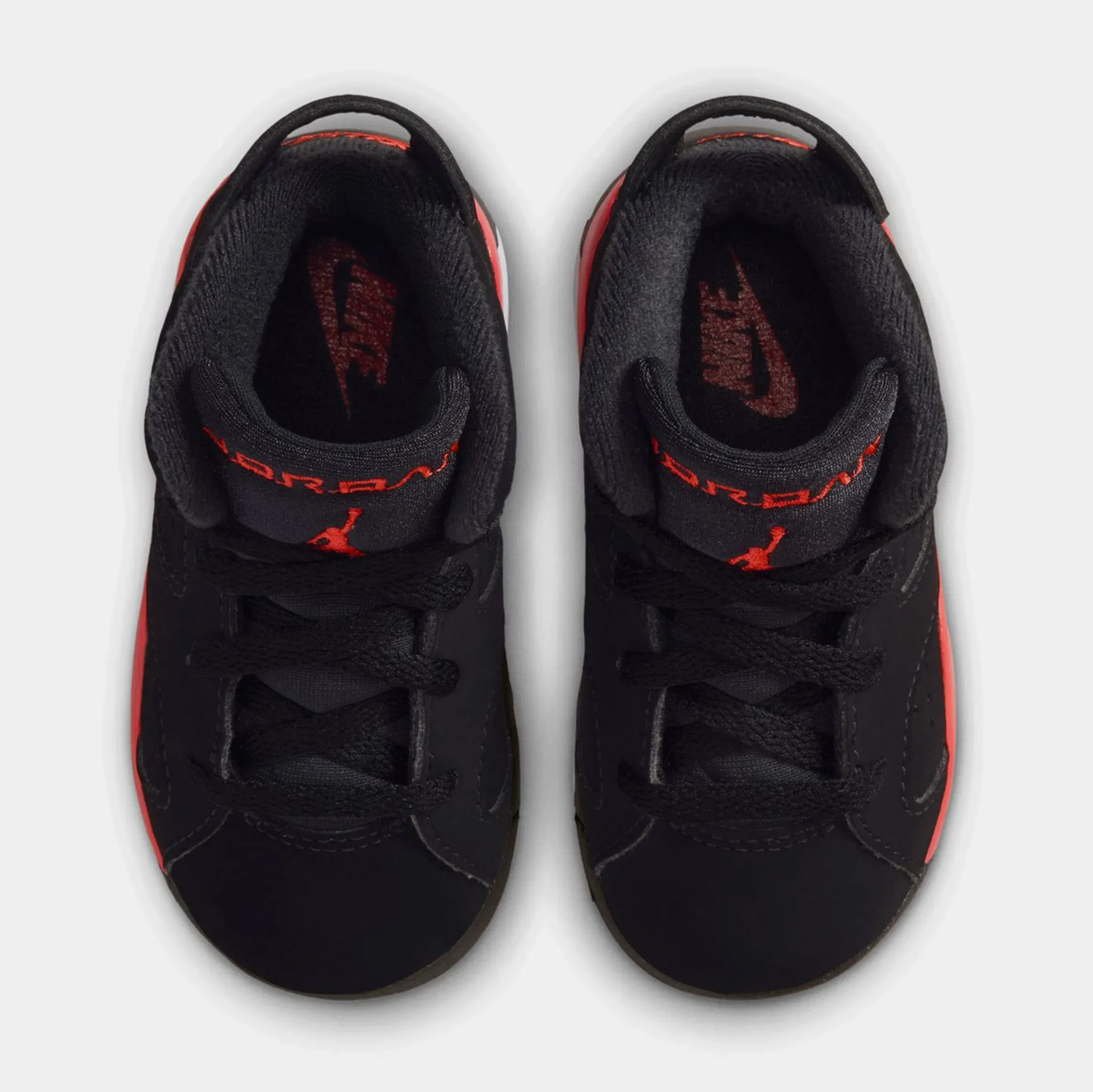 Air Jordan 6 Retro Infrared Salesman Infant Toddler Lifestyle Shoes (Black/Light Crimson)