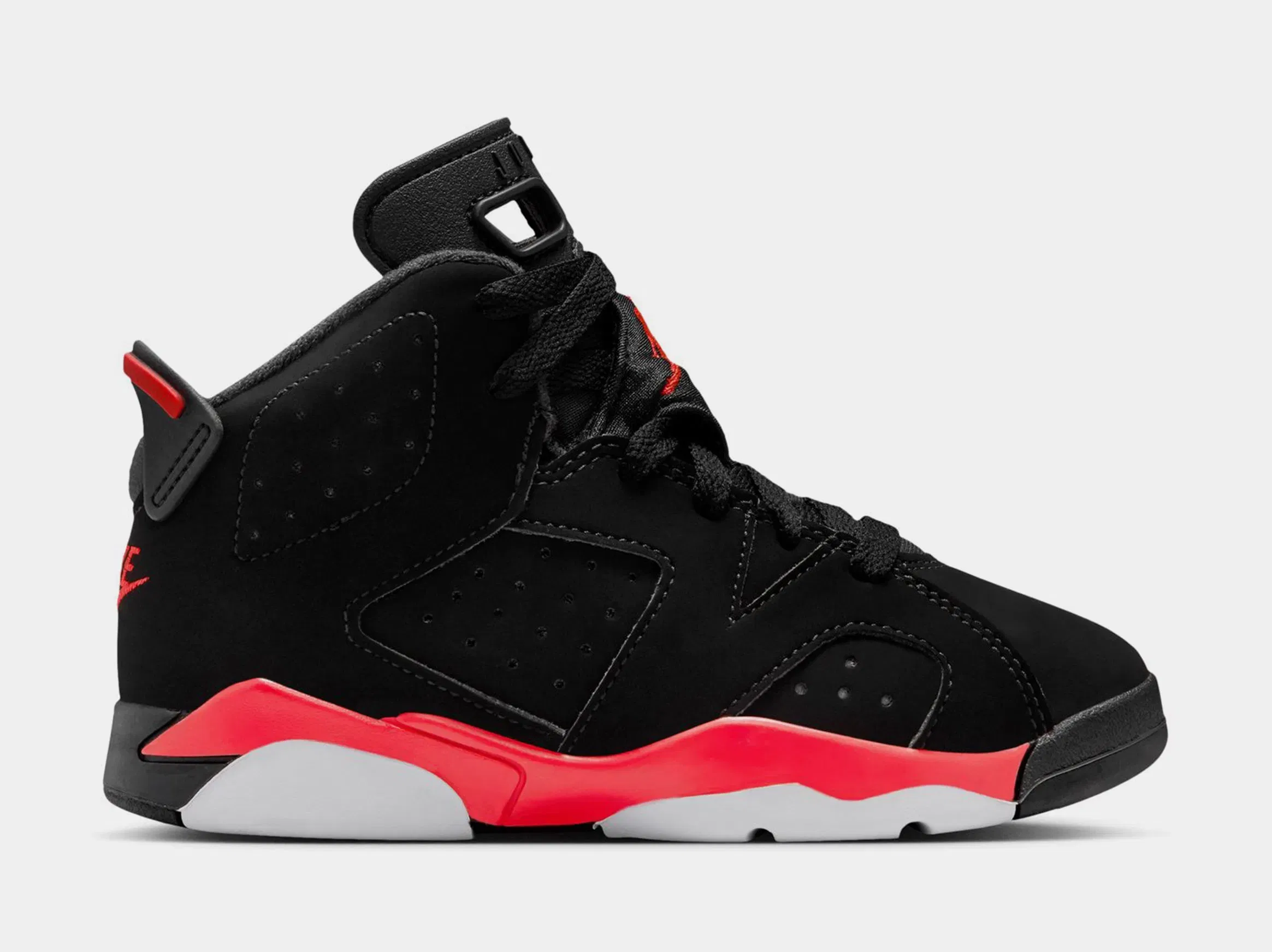 Air Jordan 6 Retro Infrared Salesman Preschool Lifestyle Shoes (Black/Light Crimson)