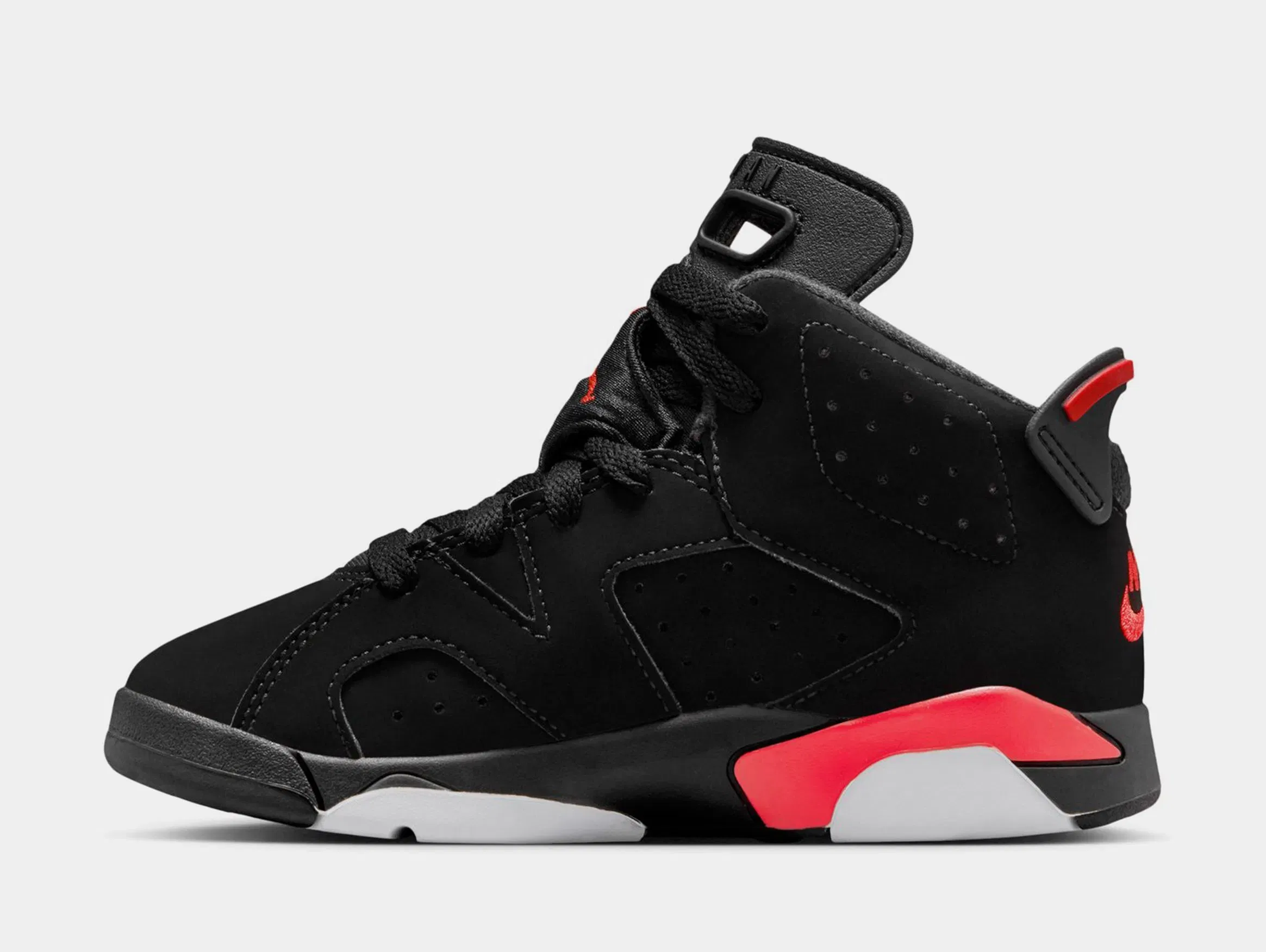 Air Jordan 6 Retro Infrared Salesman Preschool Lifestyle Shoes (Black/Light Crimson)