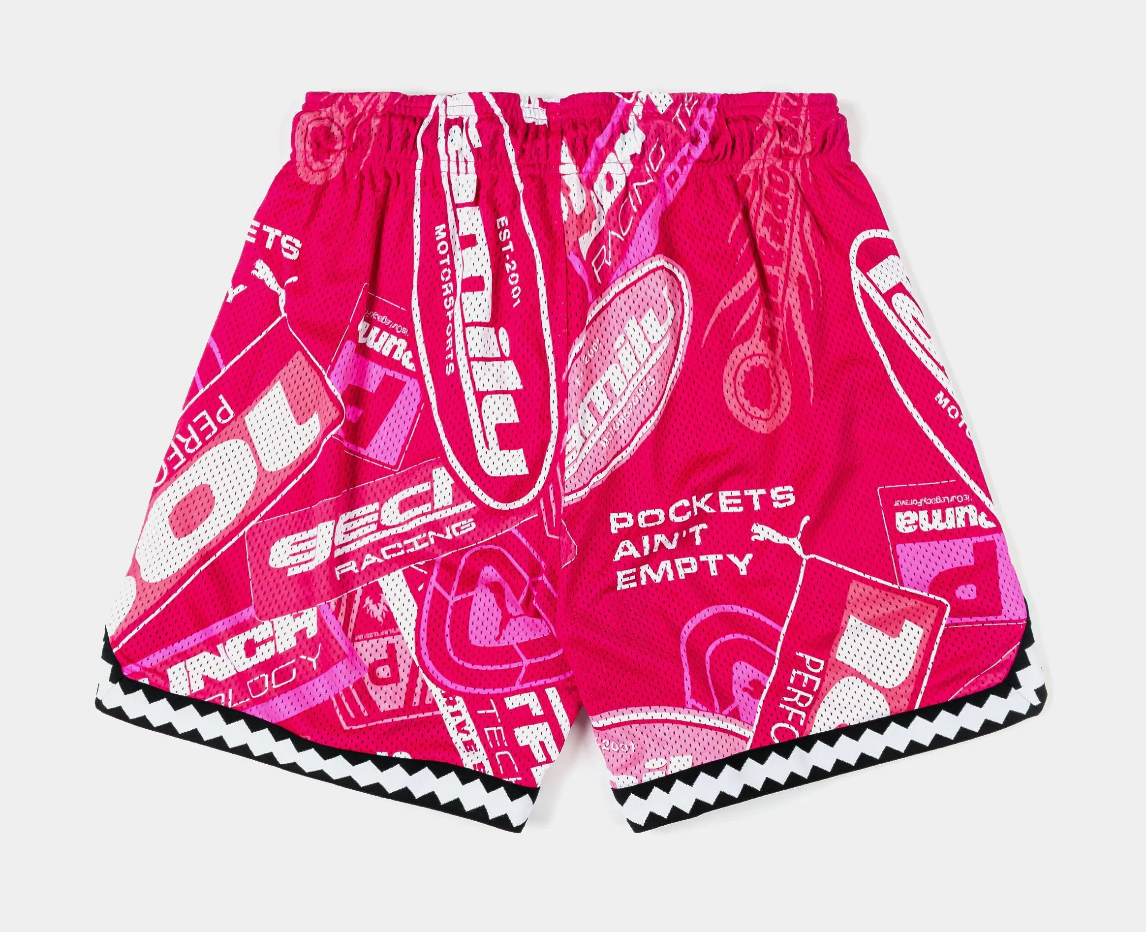 Puma Fast & Furious Mesh Reversable 6" Mens Shorts (Pink/White)