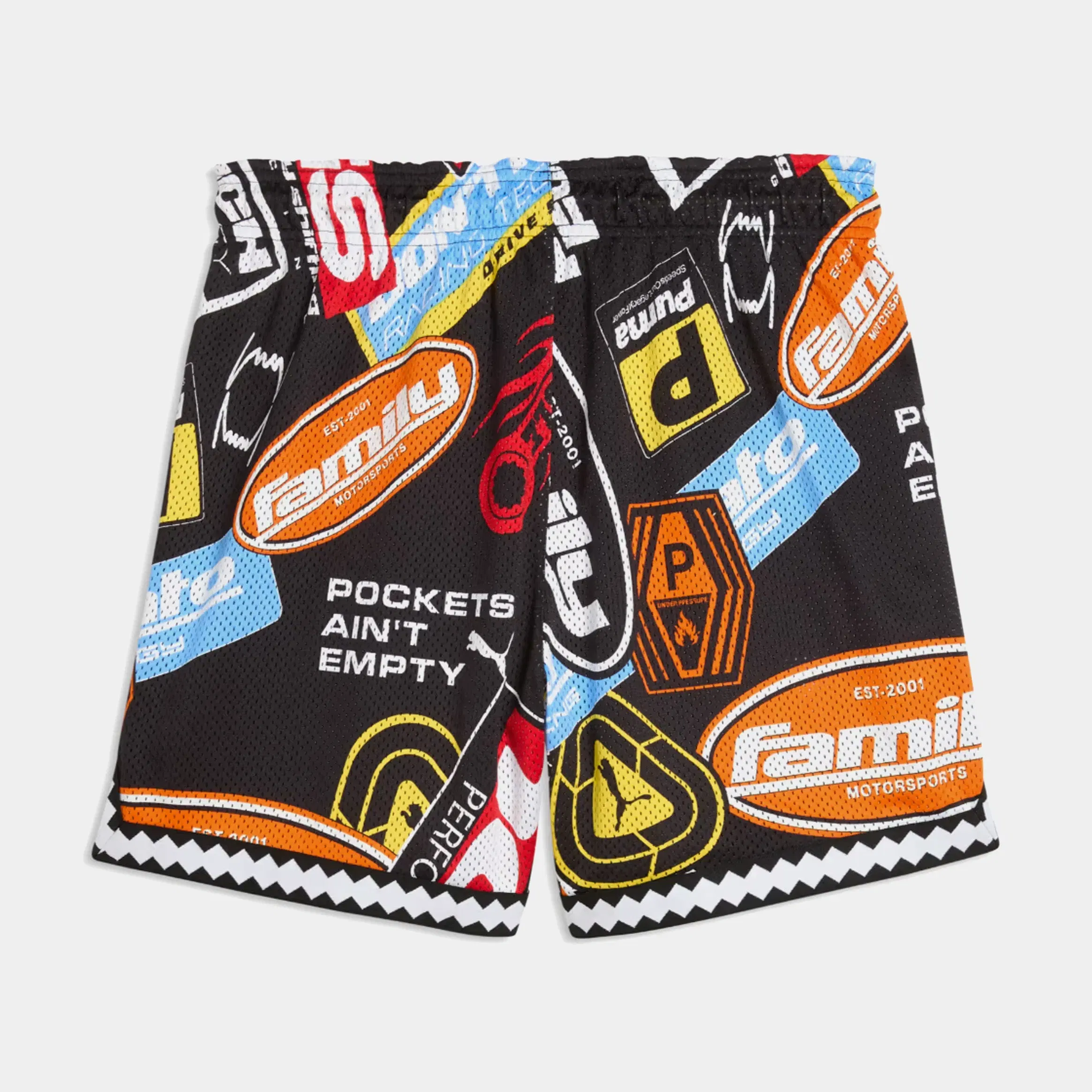 Puma Fast & Furious 6" Reversible Basketball Mens Shorts (Puma Black/All Over Print)