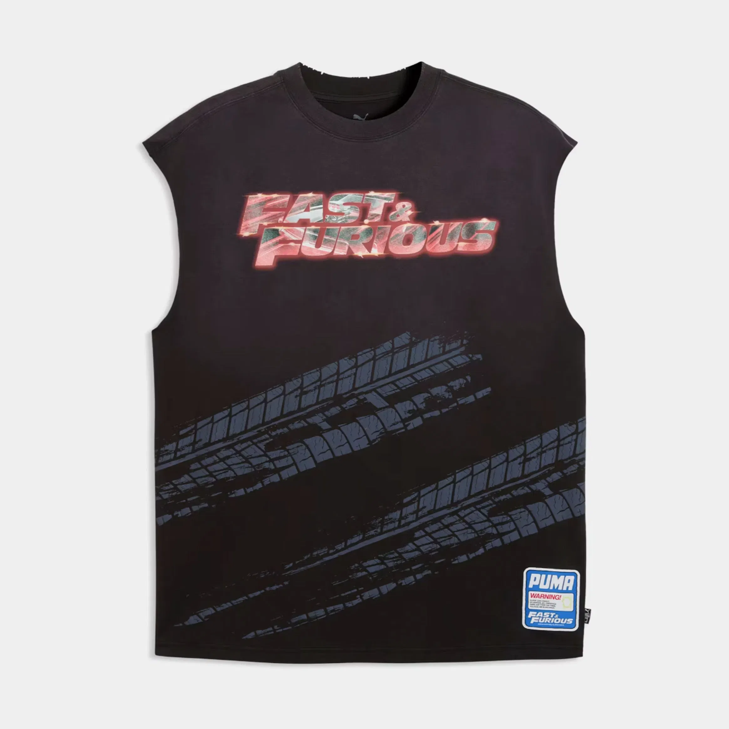 Puma Fast & Furious Cut Off Mens Short Sleeve Shirt (Puma Black)