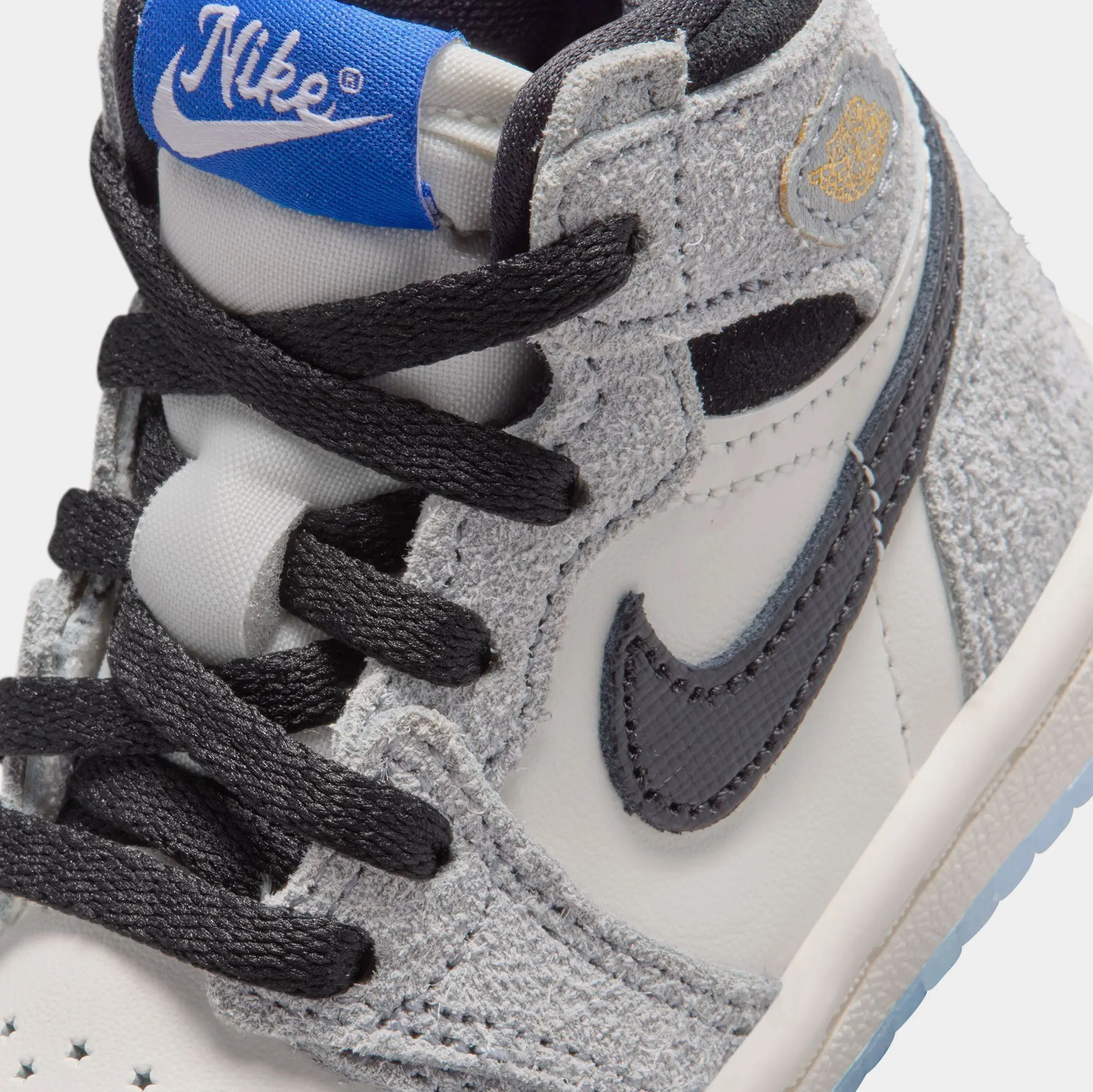 Air Jordan 1 Retro High OG Cool Grey Infant Toddler Lifestyle Shoes (Cool Grey/Black/Sail/Game Royal)