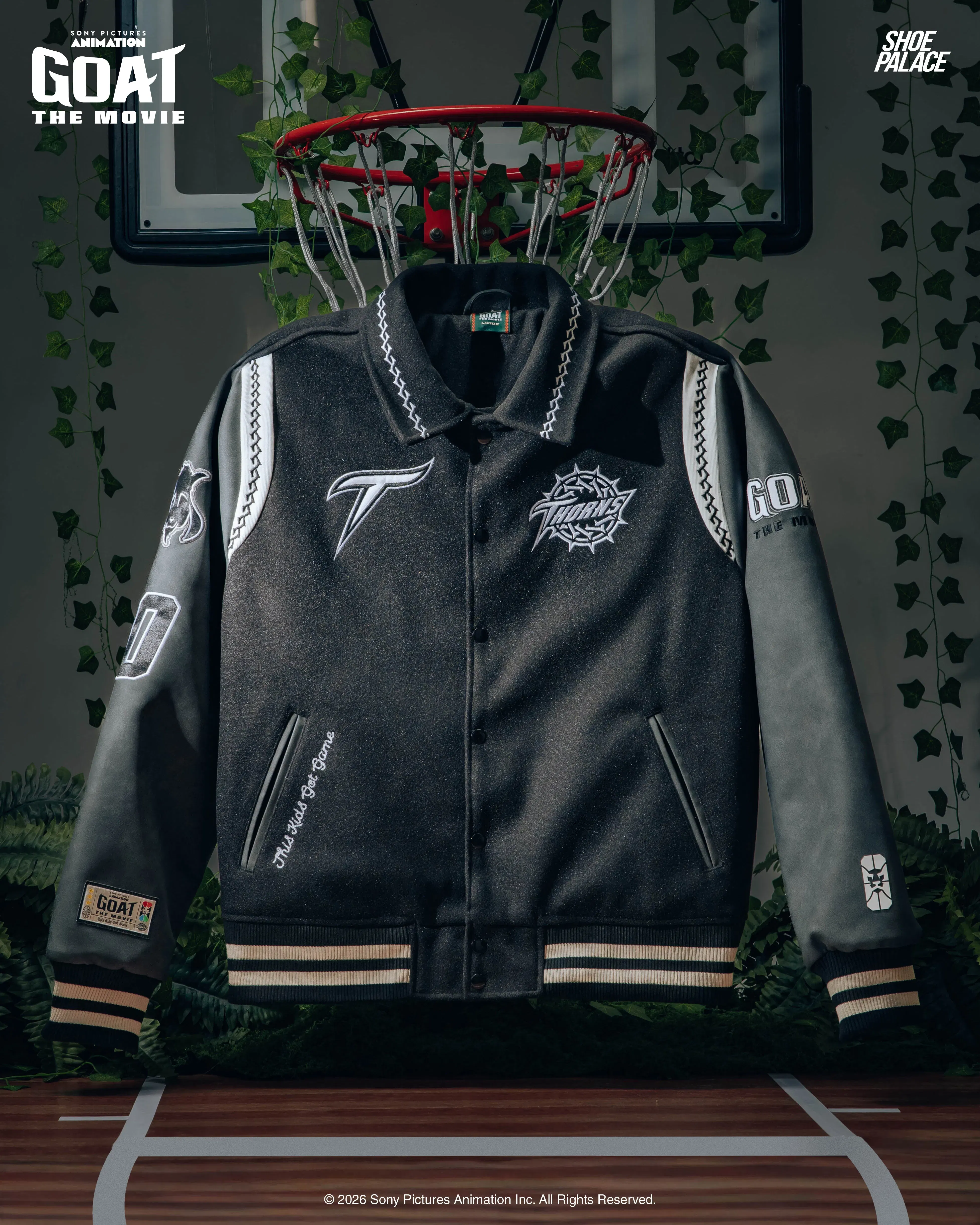 MAISON ARTICLE SP x GOAT Varsity Mens Jacket (Black/White)