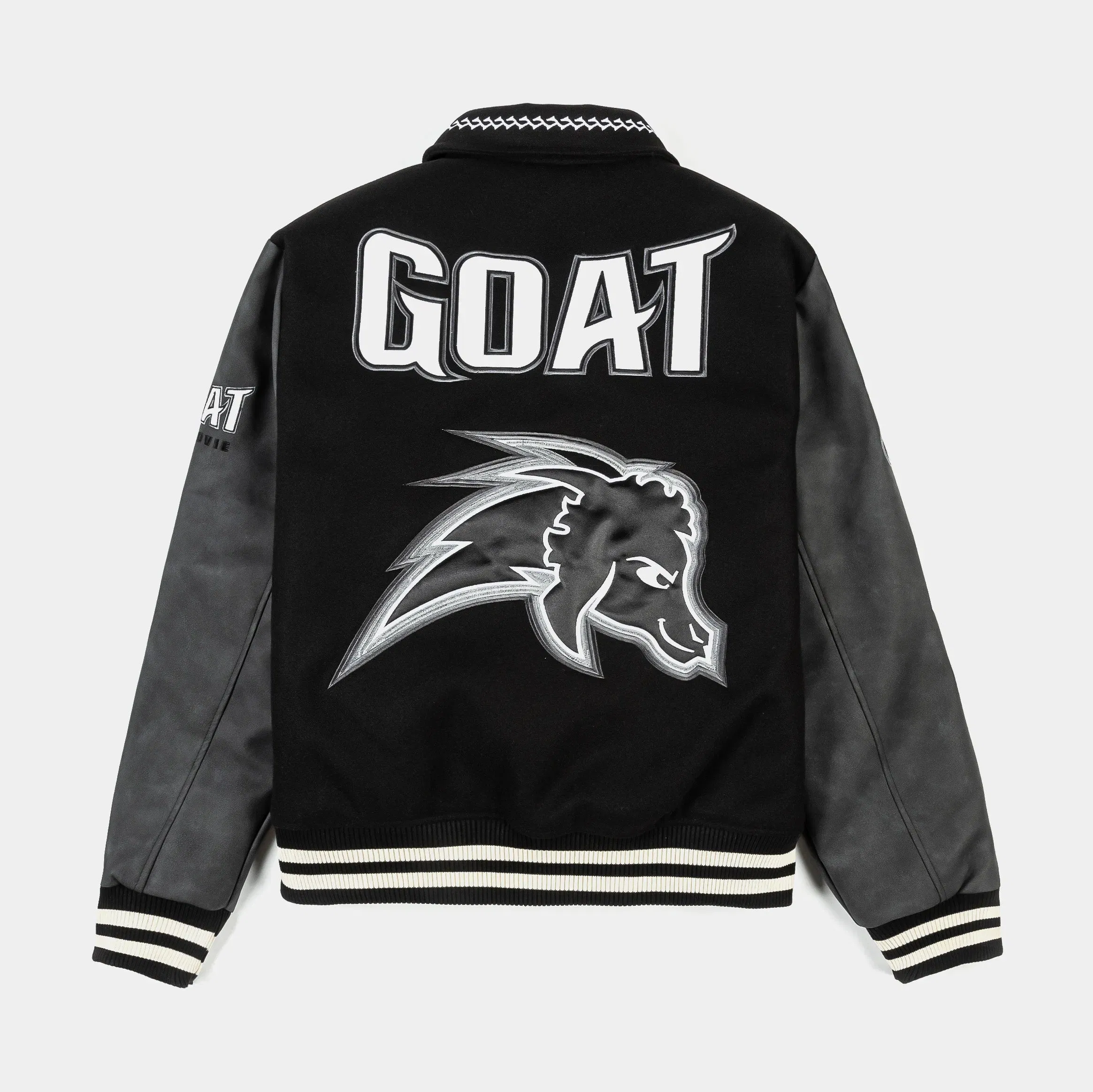 MAISON ARTICLE SP x GOAT Varsity Mens Jacket (Black/White)