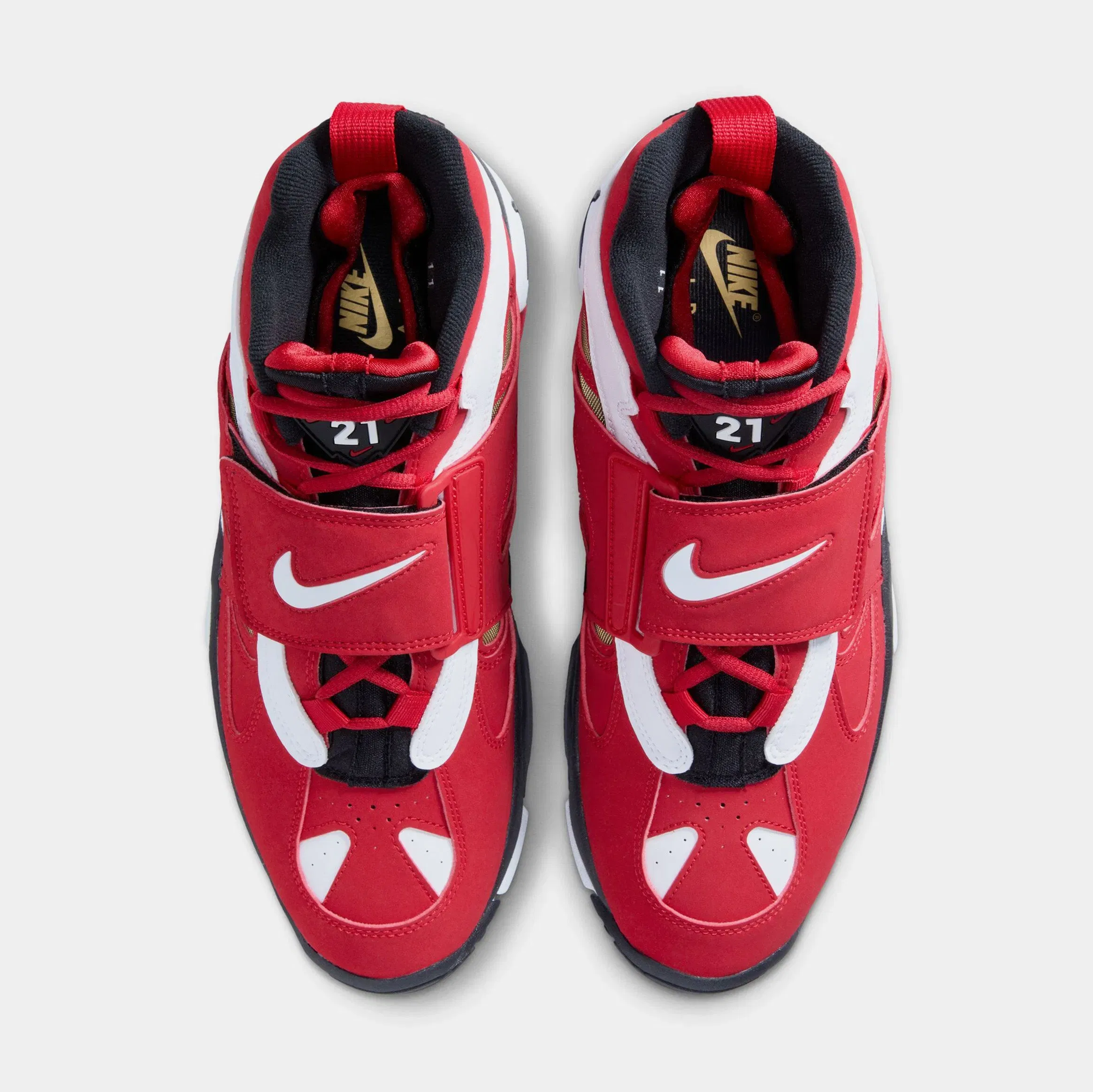 Nike Air Diamond Turf II Prime Red Mens Basketball Shoes (Prime Red/White/Black/Metallic Gold)