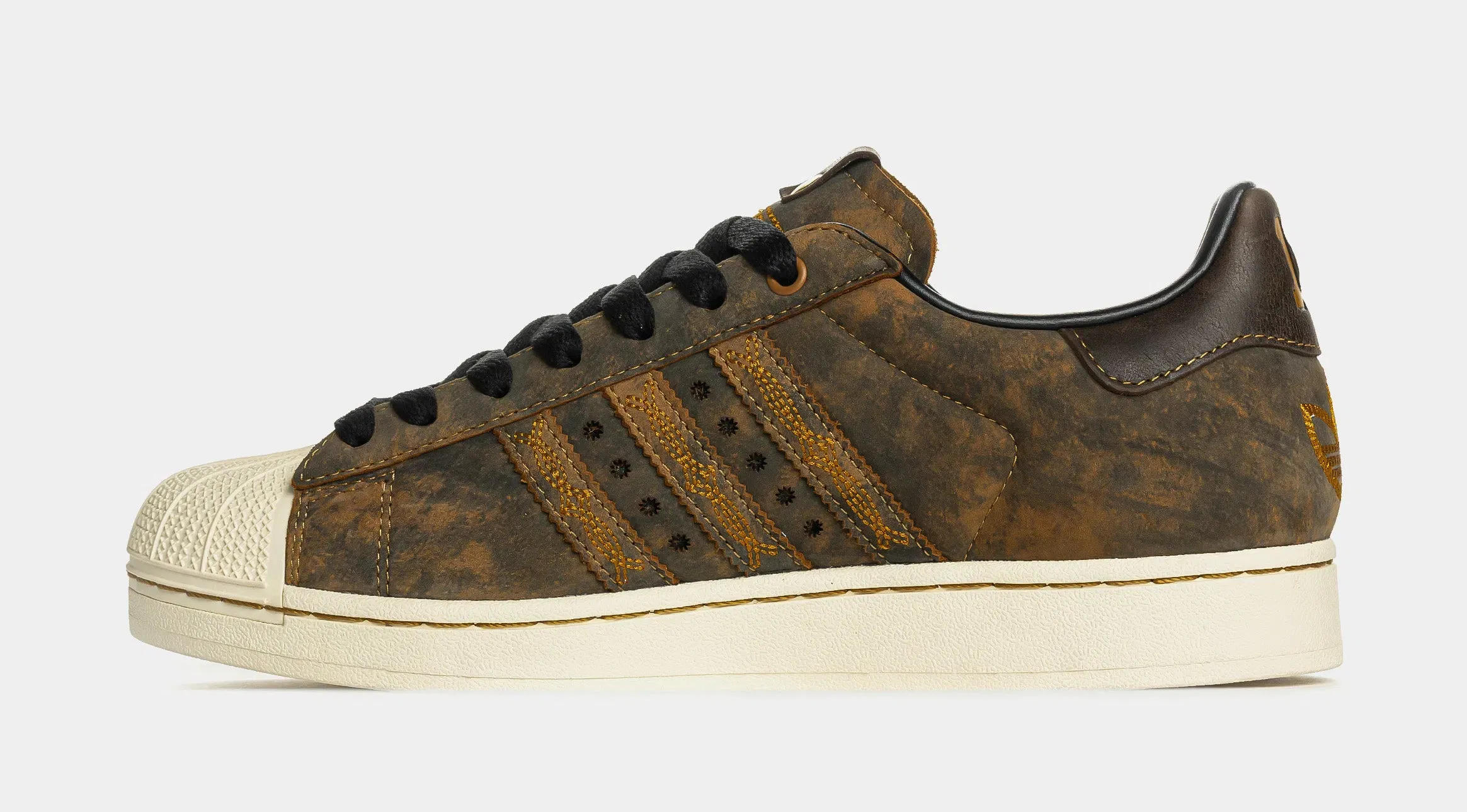 adidas Shoe Palace Exclusive Brock Purdy Adidas Superstar II Mens Lifestyle Shoes (Brown/White)
