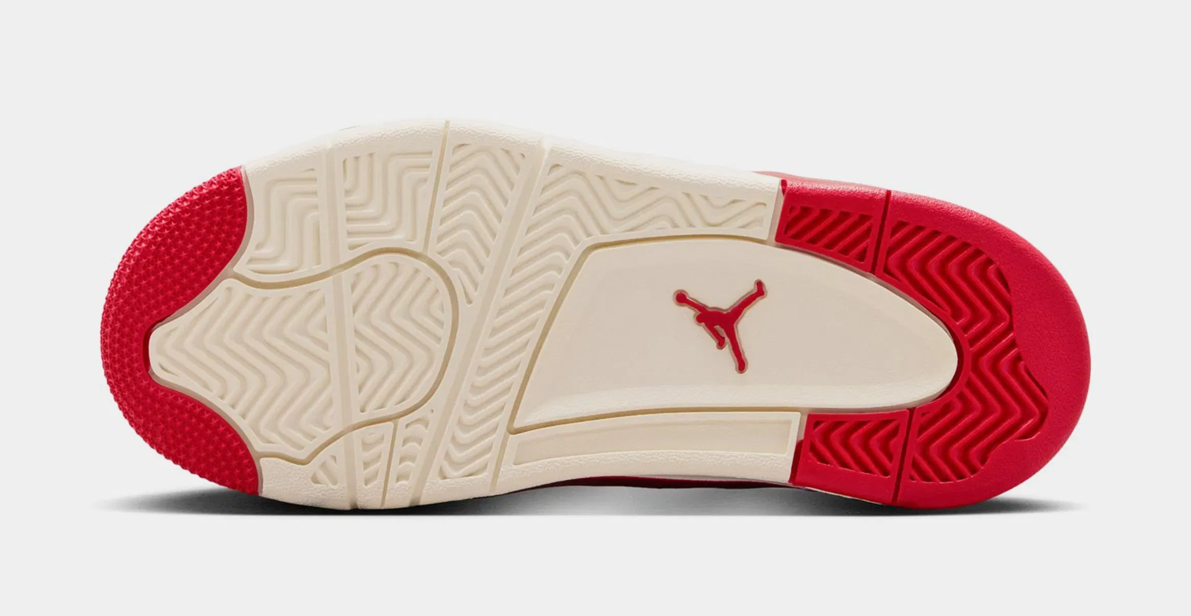 Air Jordan 4 Retro Valentines Day Preschool Lifestyle Shoes (Pale Ivory/Sierra Red/Tough Red)