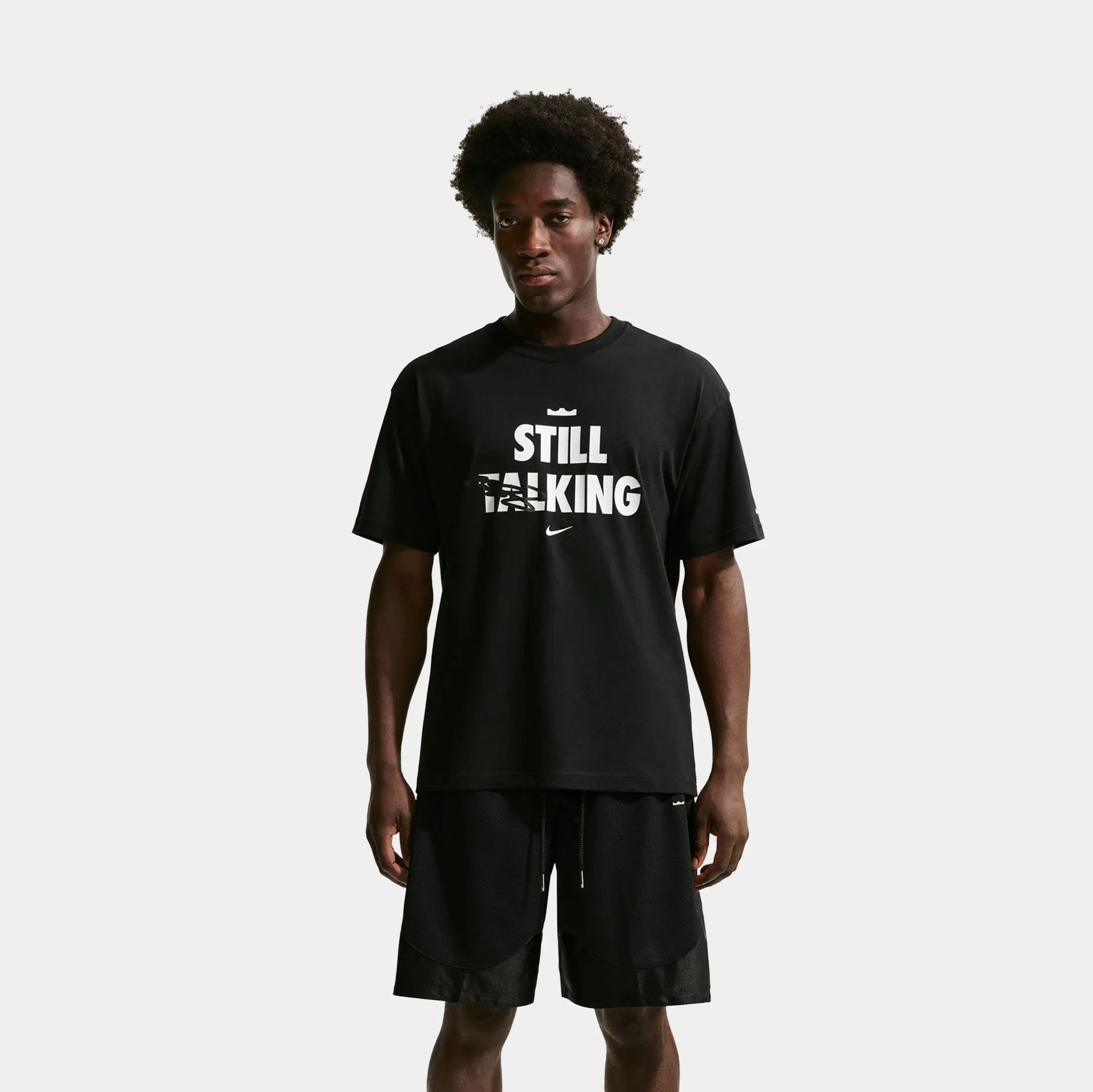 Nike LeBron Shut Up and Dribble Mens Short Sleeve Shirt (Black)