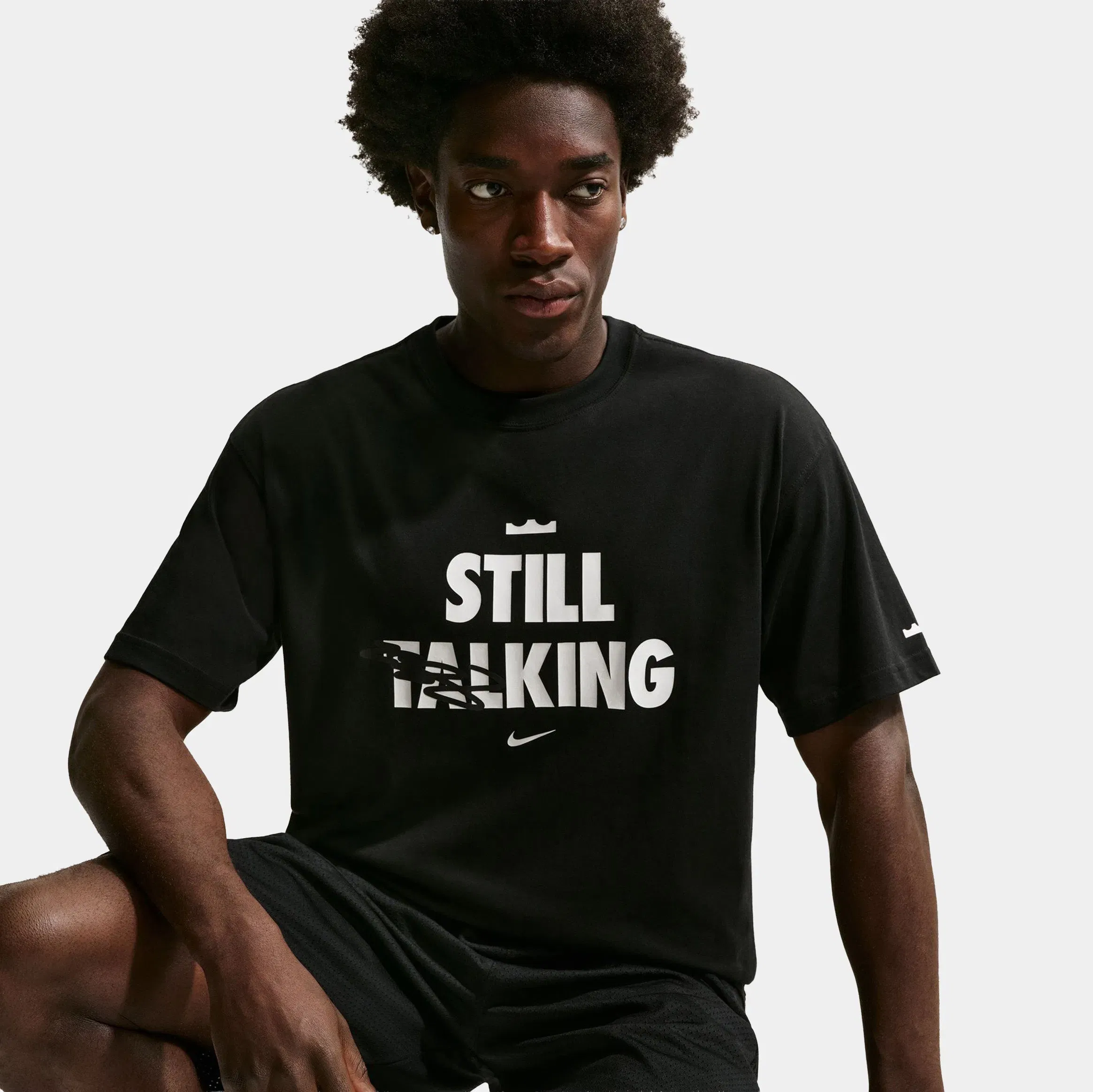 Nike LeBron Shut Up and Dribble Mens Short Sleeve Shirt (Black)