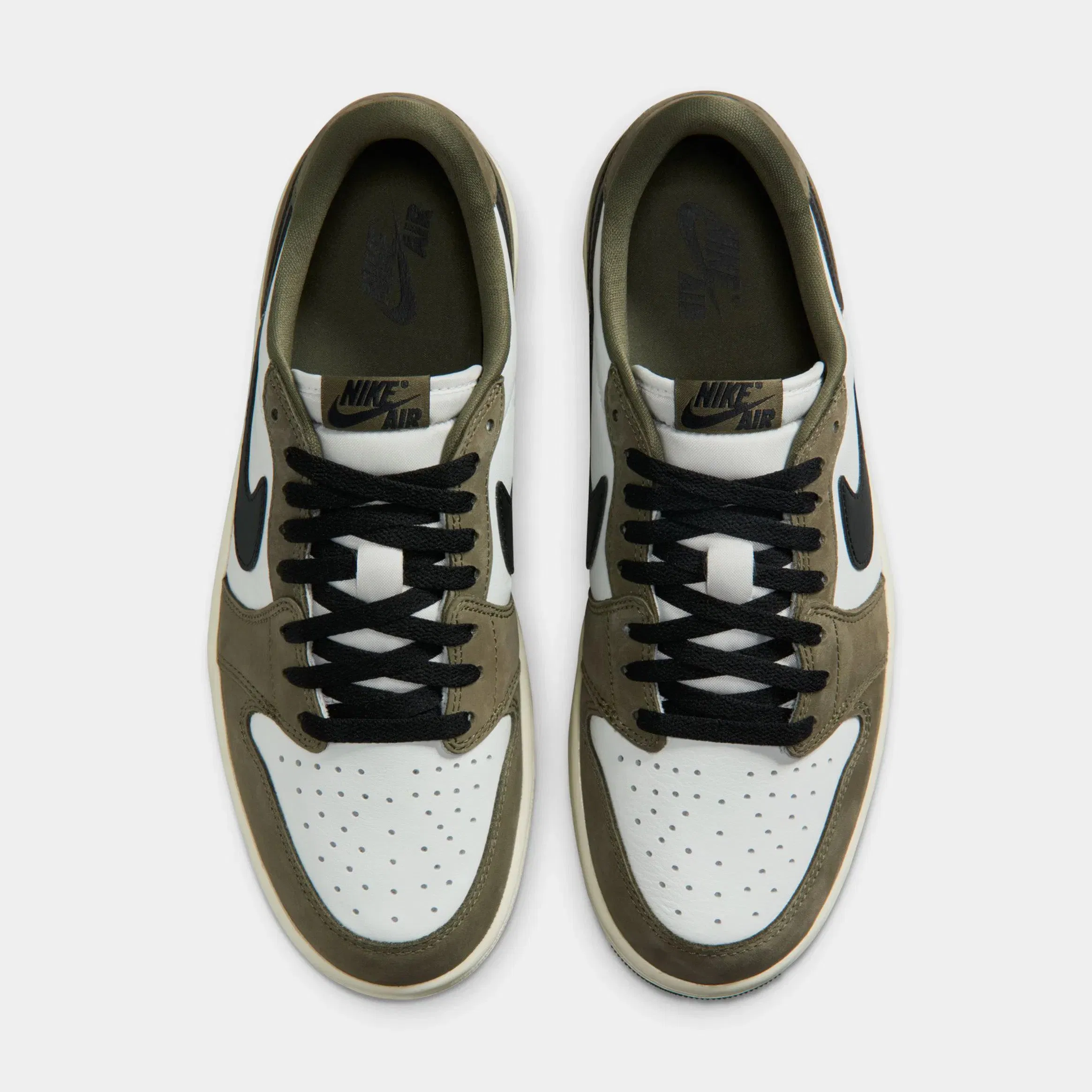 Air Jordan 1 Low OG Medium Olive And Summit White Mens Lifestyle Shoes (Medium Olive/Black/Summit White/Sail)