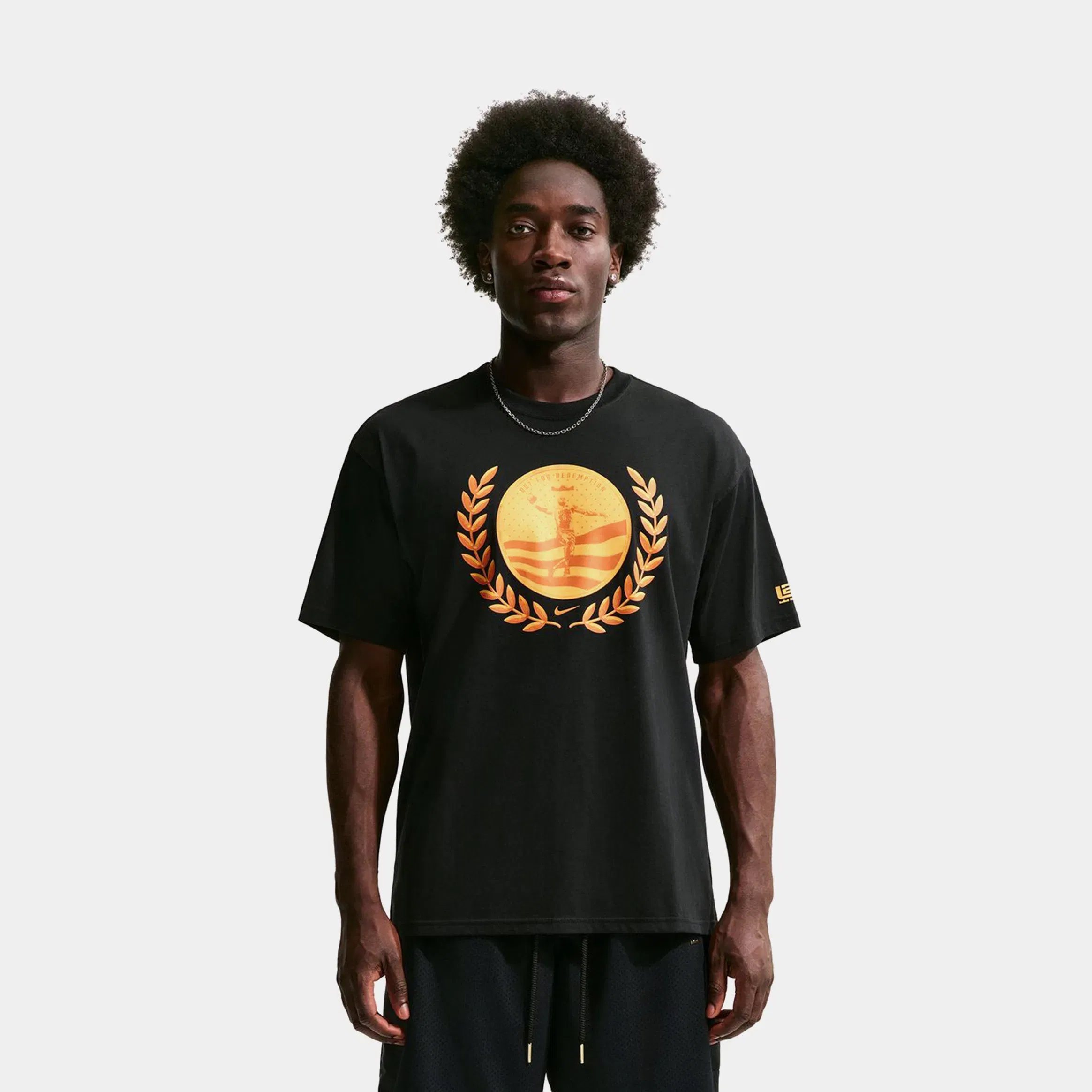 Nike LeBron Out For Redemption Mens Short Sleeve Shirt (Black)