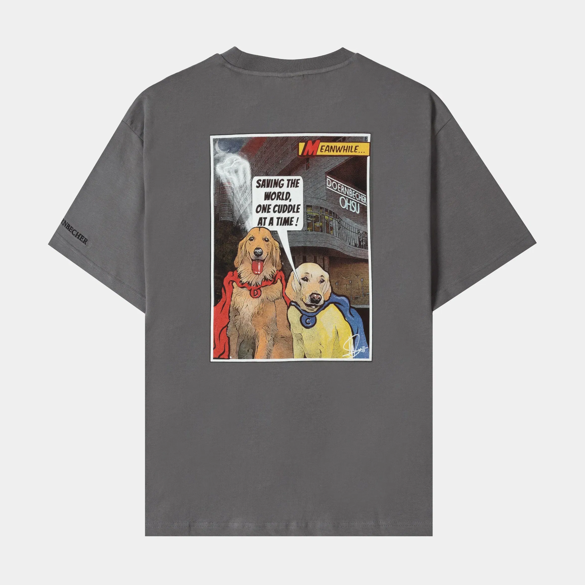 OHSU DOERNBECHER SP x Doernbecher Dogs Mens Short Sleeve Shirt (Grey/Black)