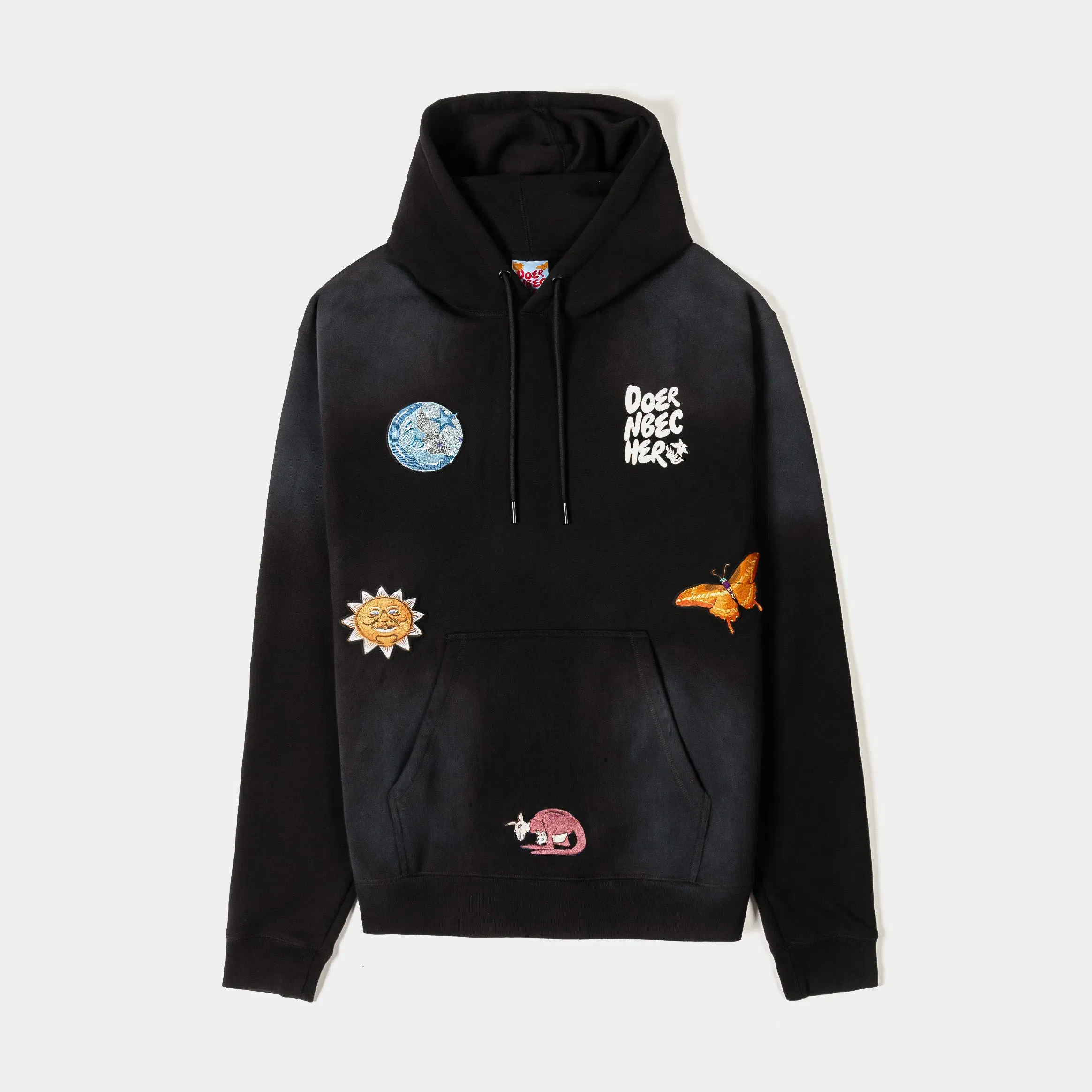 OHSU DOERNBECHER SP x Doernbecher Logos Washed Fleece Mens Hoodie (Black/Cream)