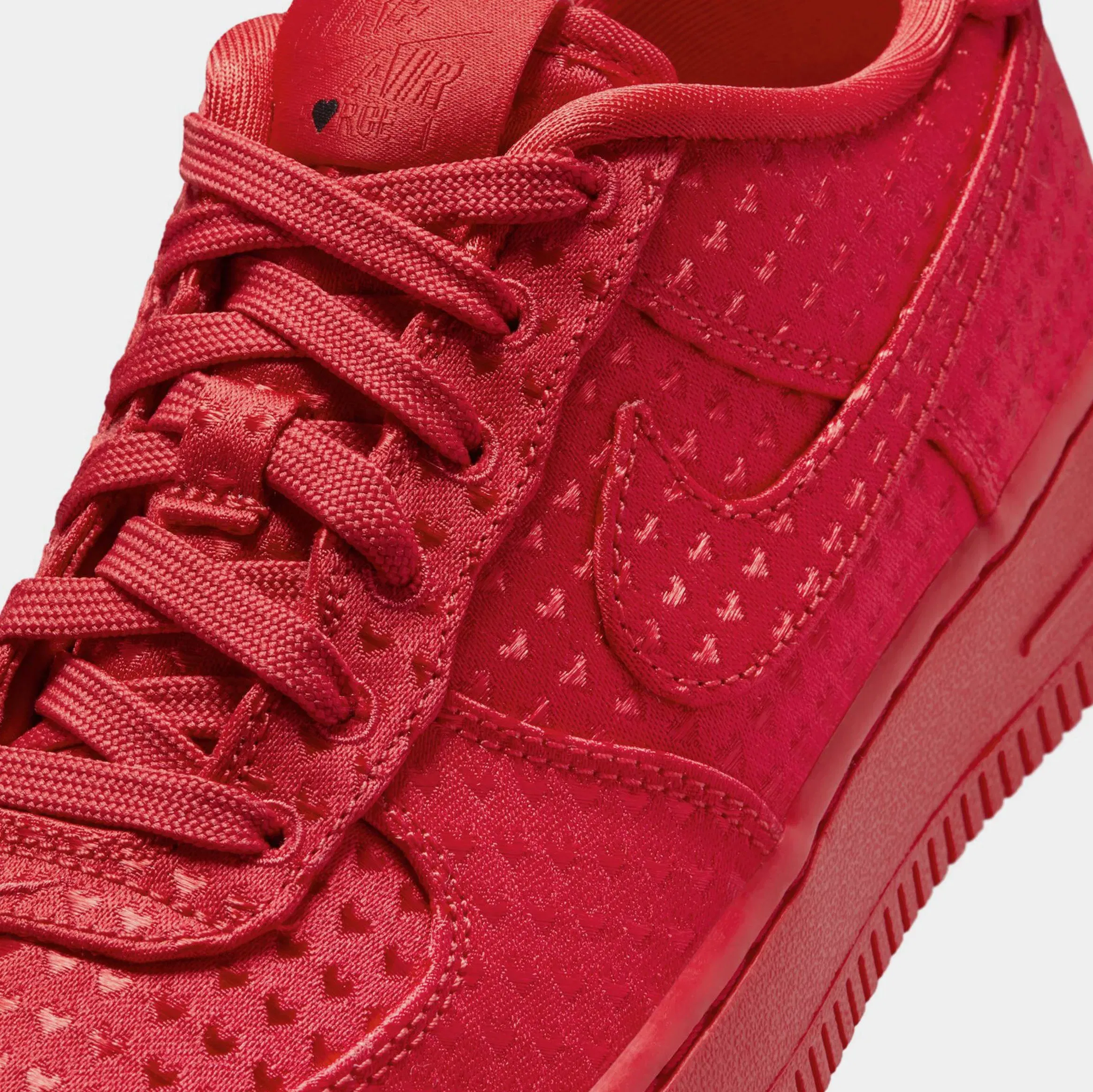 Nike Air Force 1 Low Valentines Day Grade School Lifestyle Shoes (University Red/University Red/Black)