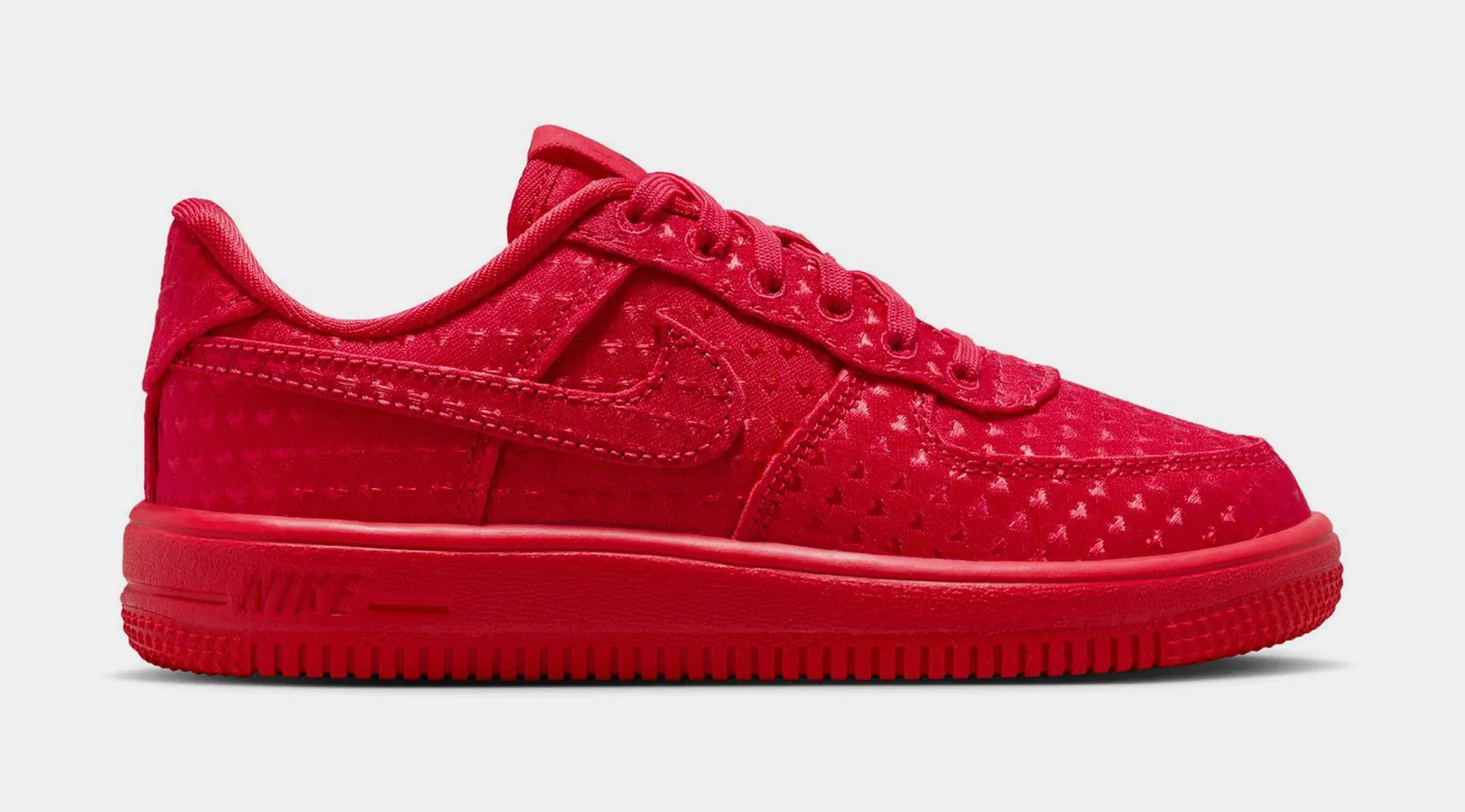 Nike Air Force 1 Low Valentines Day Preschool Lifestyle Shoes (University Red/University Red/Black)
