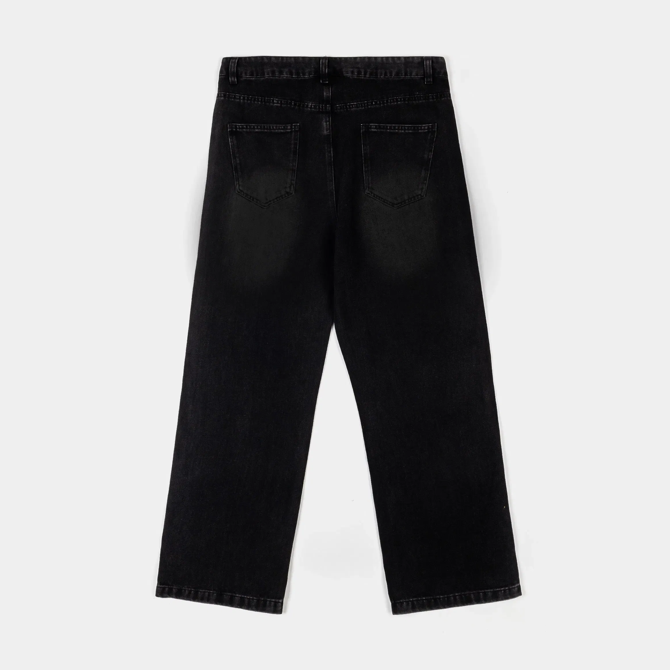 MAISON ARTICLE Rhinestone Denim Washed Mens Pants (Black/Black)