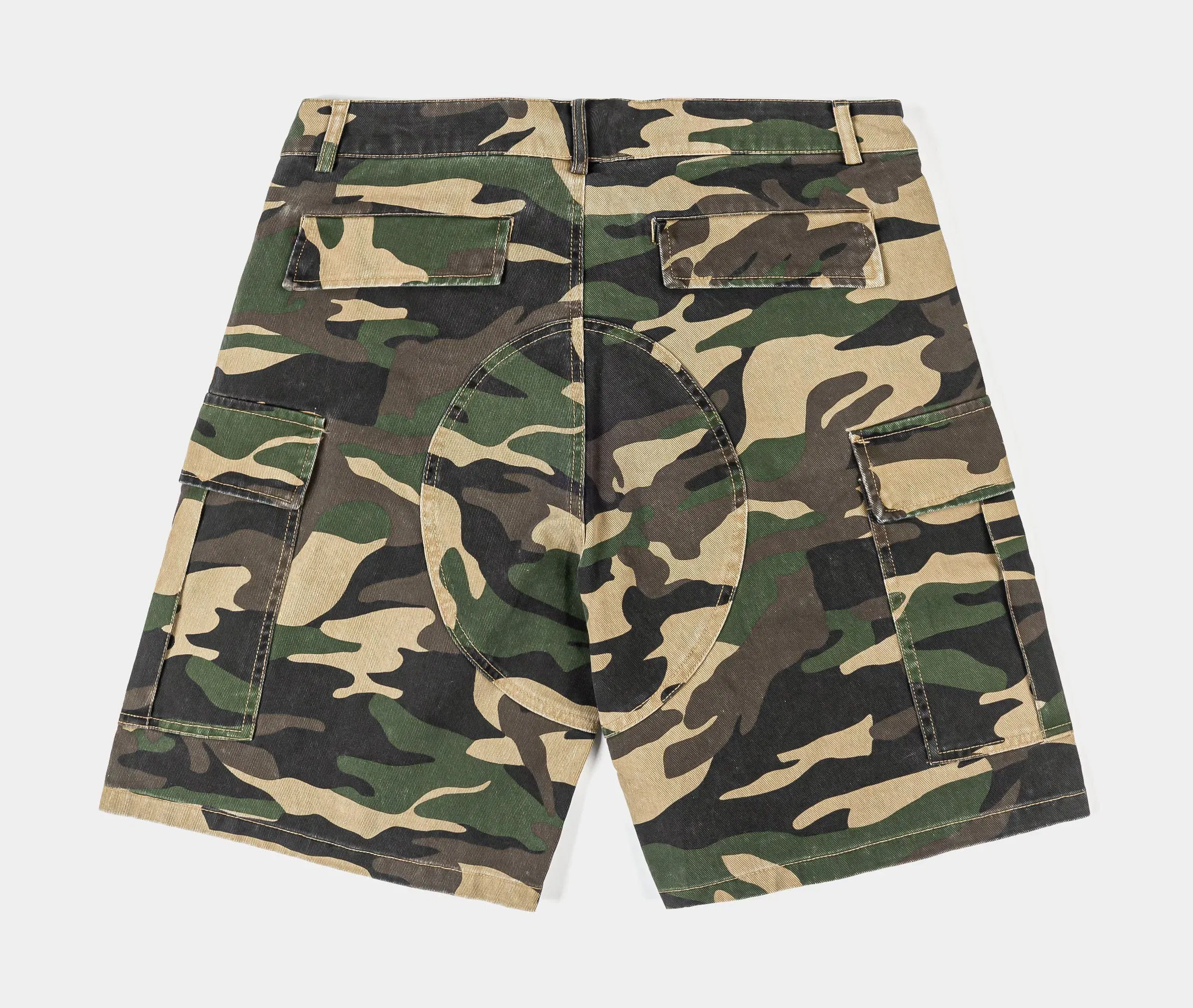 MAISON ARTICLE Camo Cargo Mens Shorts (Green/Brown)