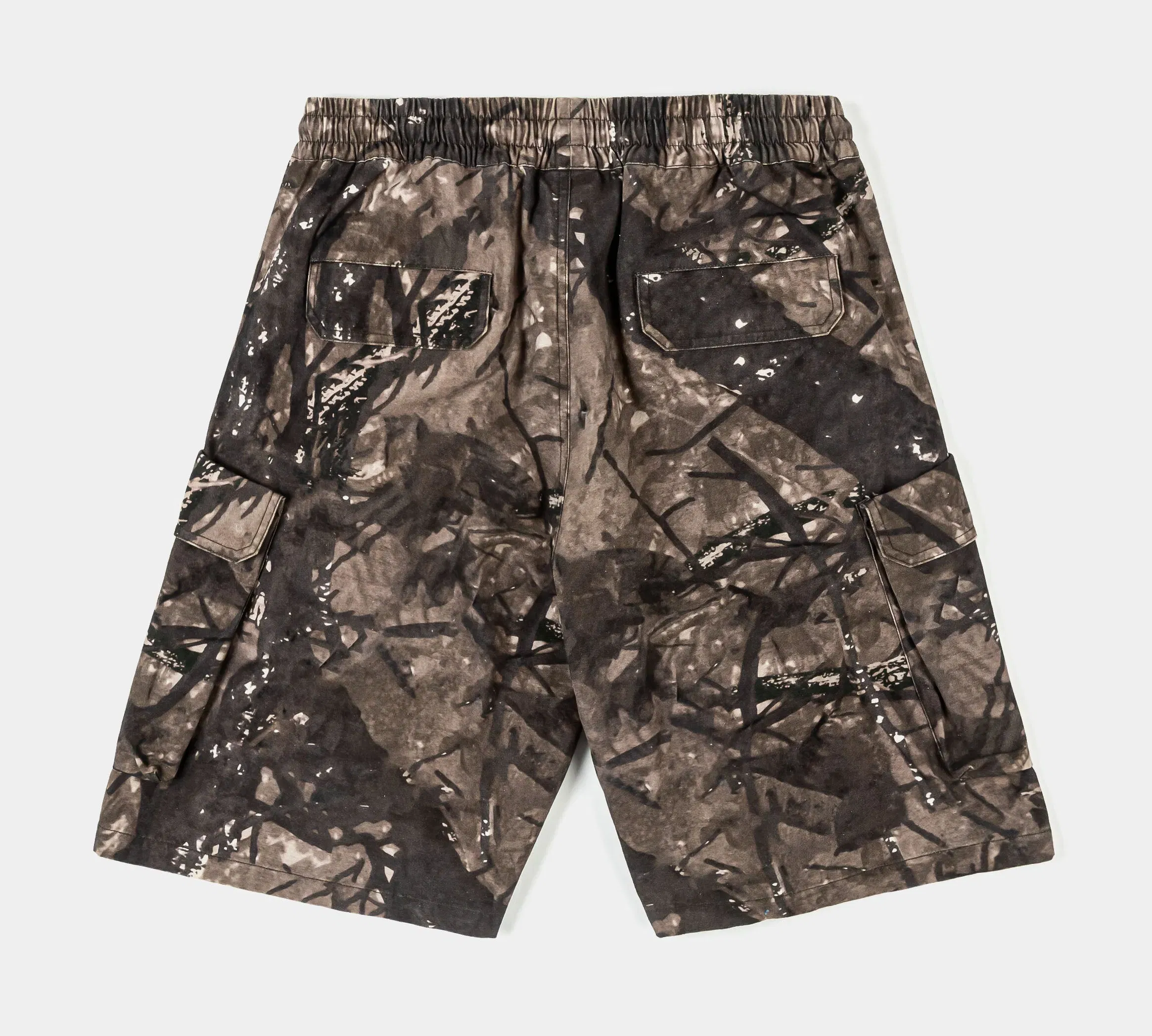 MAISON ARTICLE Forest Camo Cargo Mens Shorts (Grey/Brown)