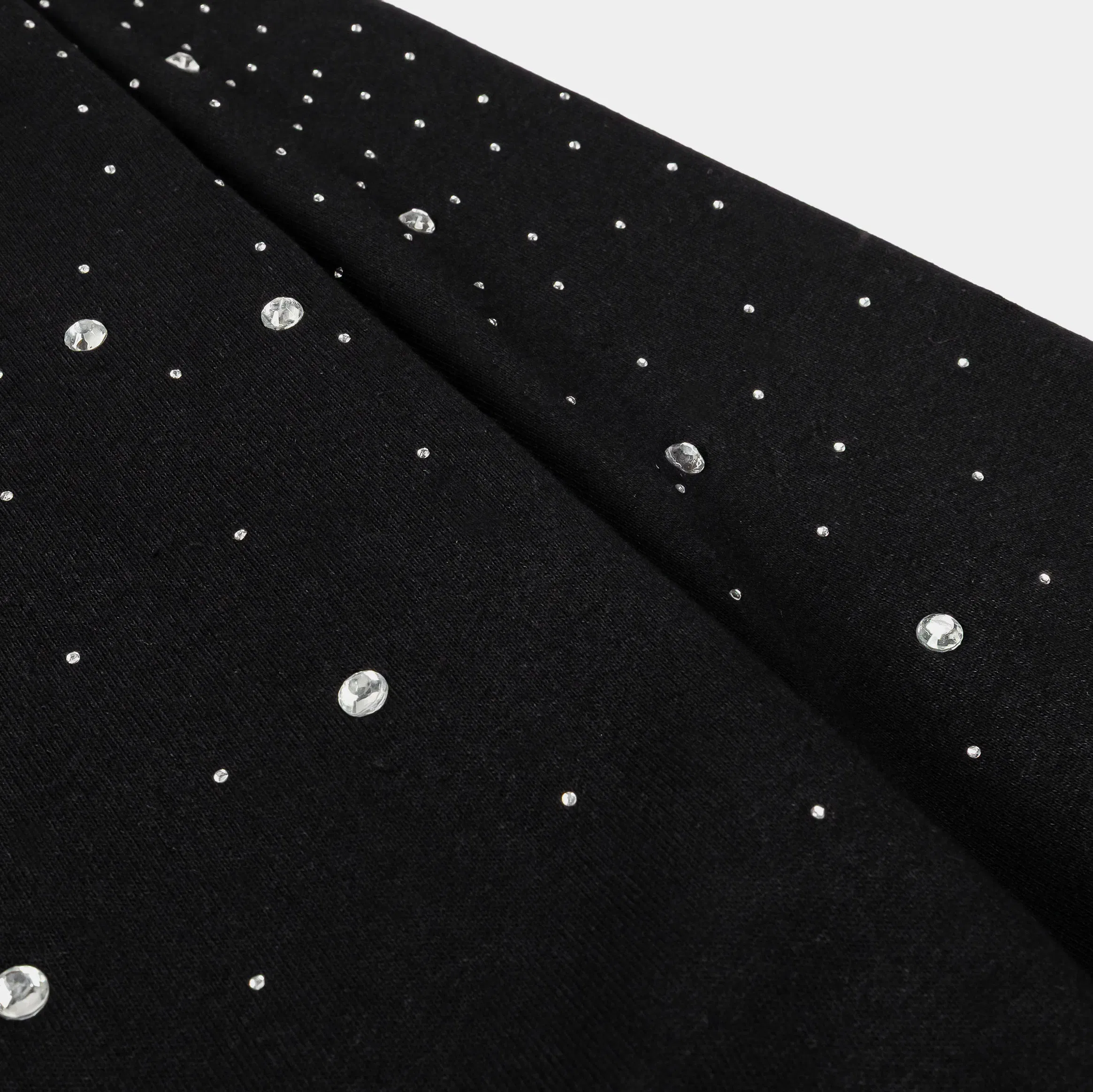 MAISON ARTICLE Gradient Studded Zip Up Mens Hoodie (Black/Black)