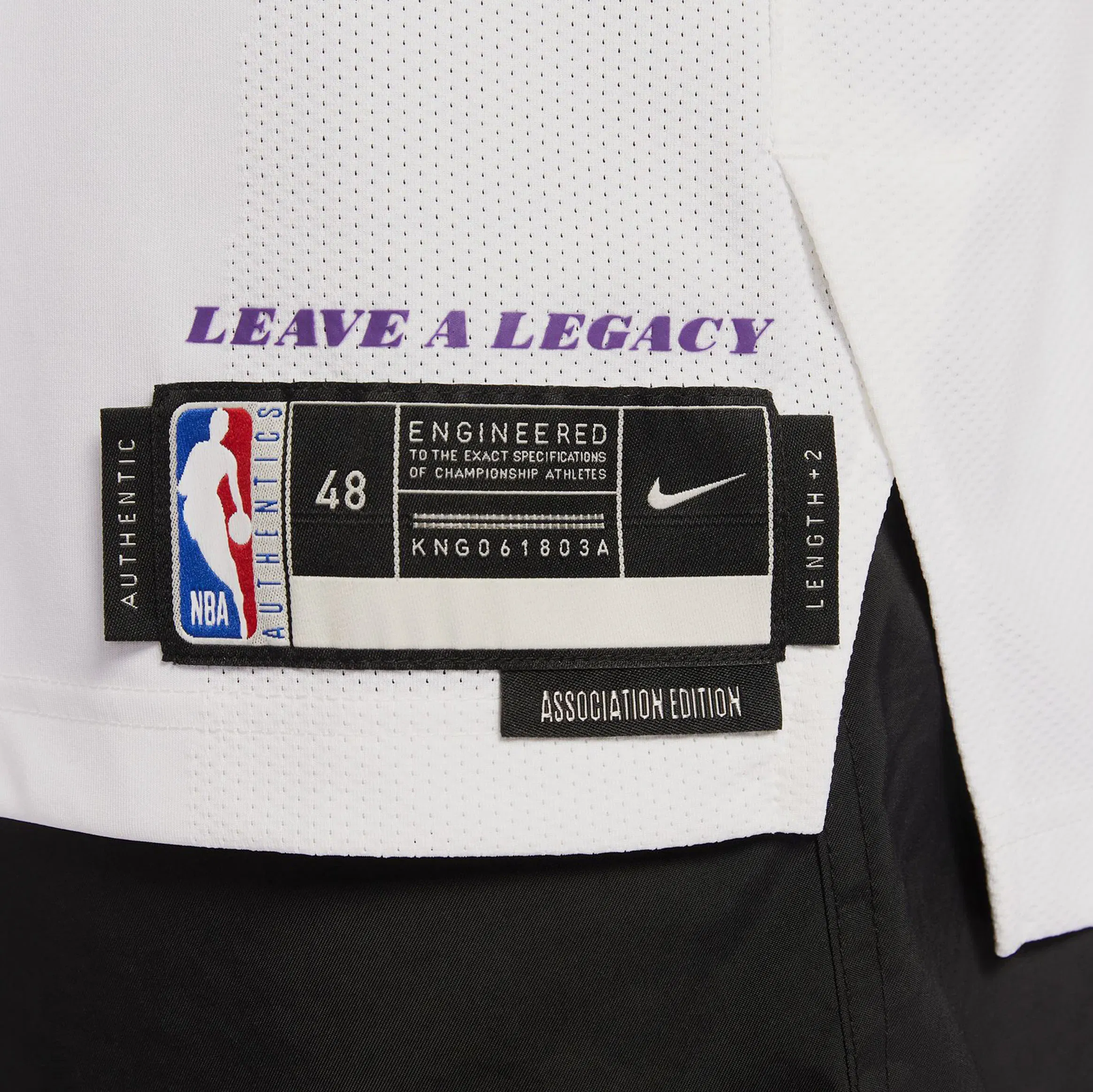 Nike Los Angeles Lakers Association Edition Dri Fit Authentic Mens Jersey (White/Bryant Kobe 8)