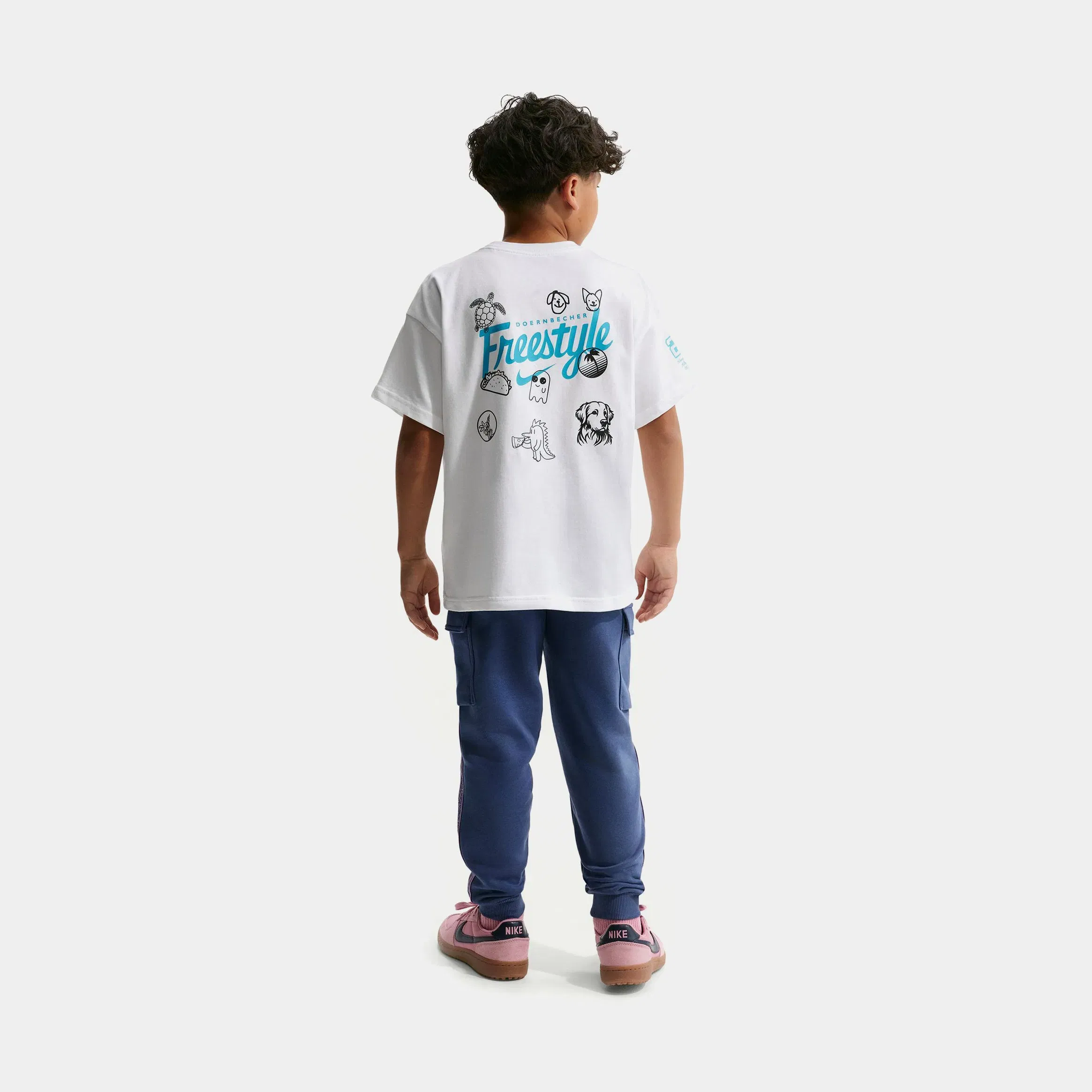 Nike Club Doernbecher Freestyle Grade School Short Sleeve Shirt (White)
