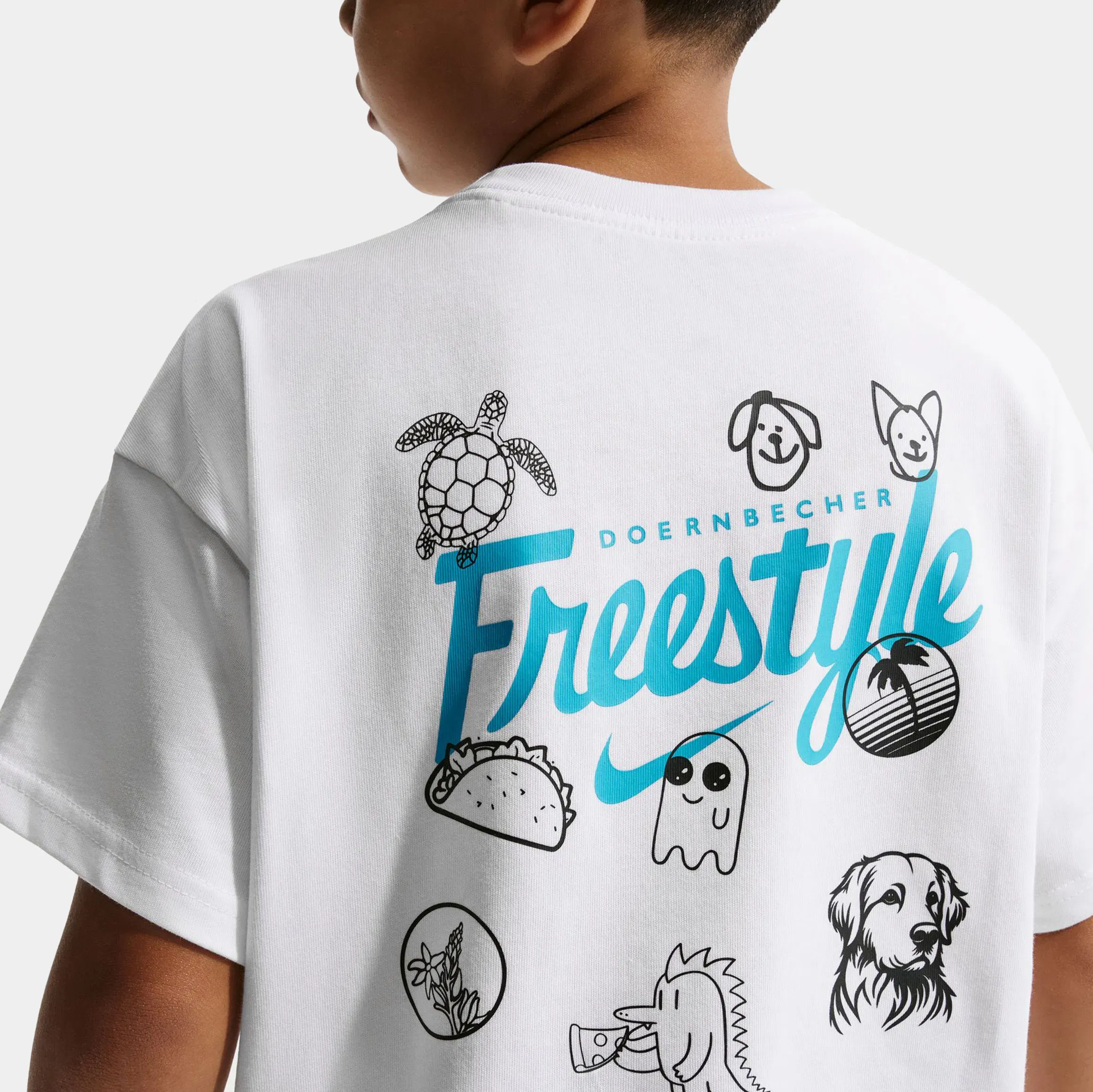Nike Club Doernbecher Freestyle Grade School Short Sleeve Shirt (White)