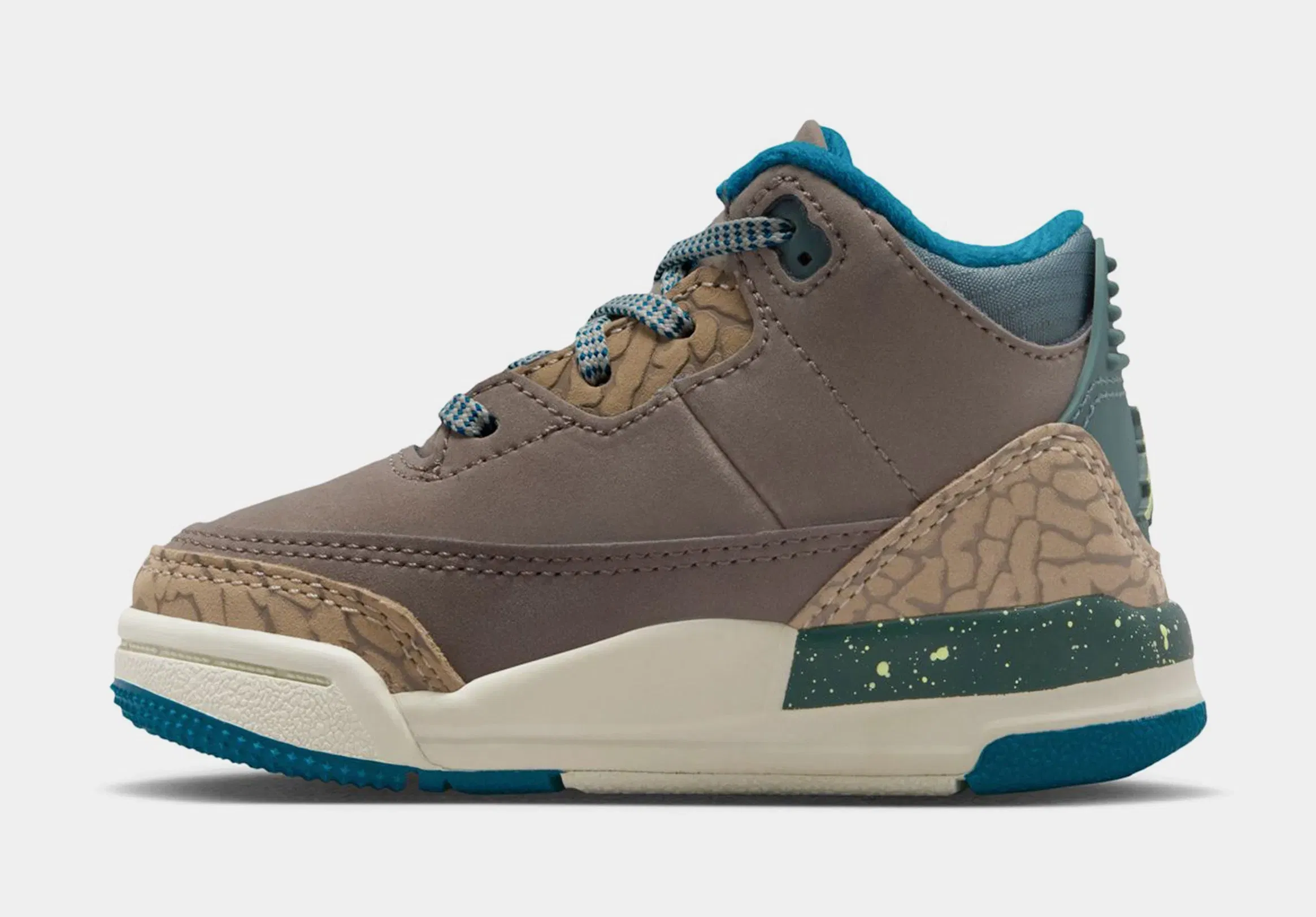 Air Jordan 3 Retro Olive Grey Infant Toddler Lifestyle Shoes (Olive Grey/Green Abyss/Khaki/Sea Glass)