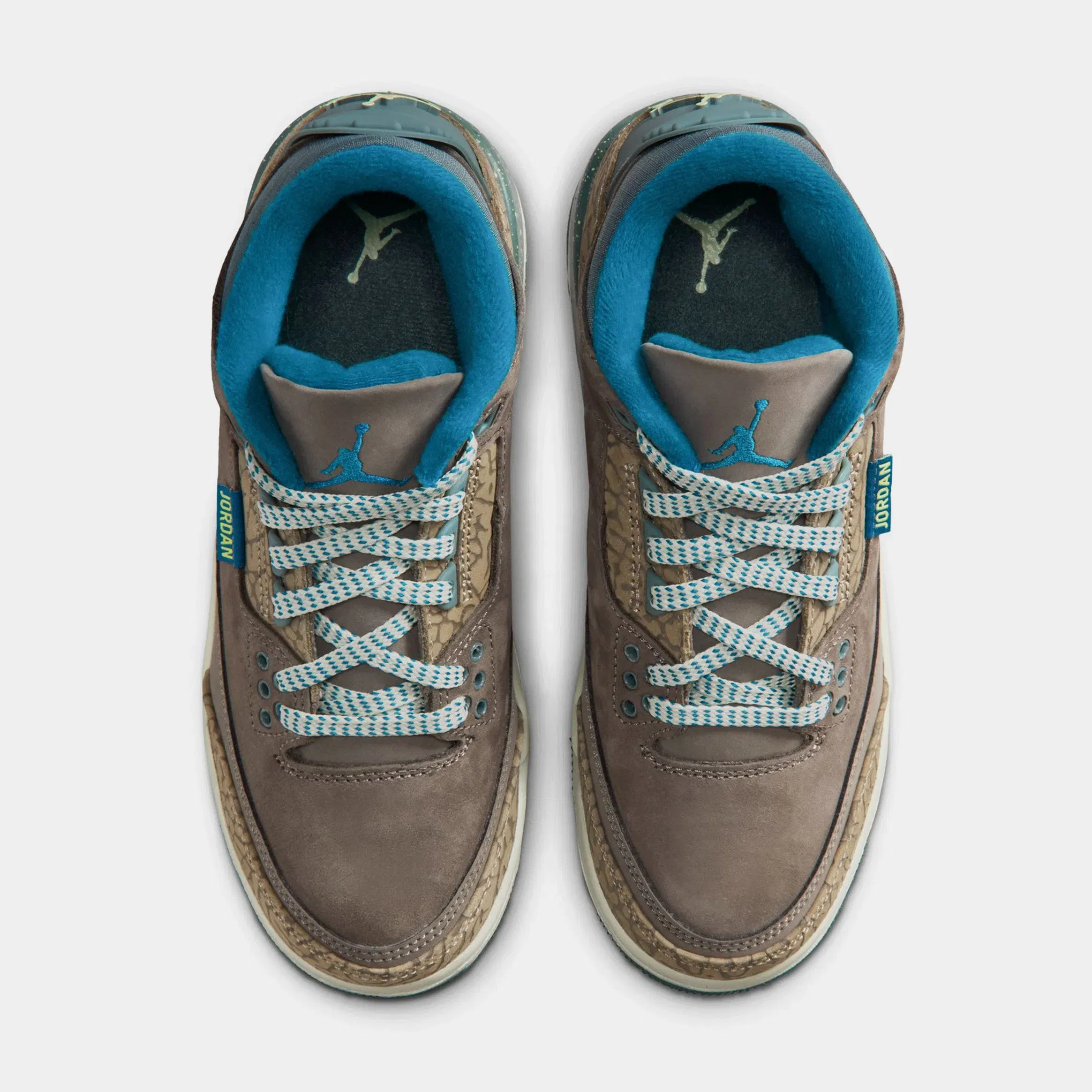 Air Jordan 3 Retro Olive Grey Grade School Lifestyle Shoes (Olive Grey/Green Abyss/Khaki/Sea Glass)