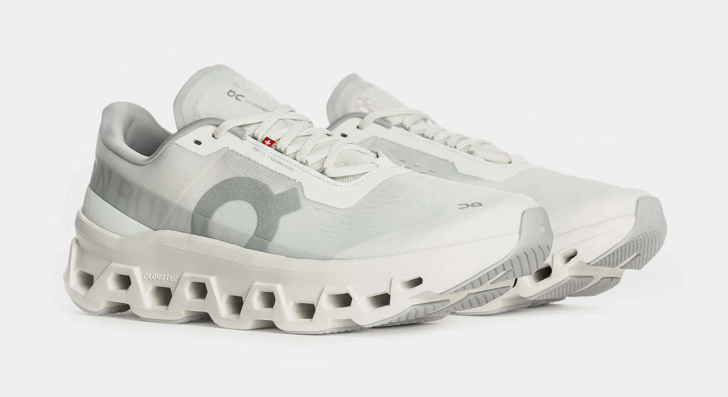 On Running Cloudmonster Mens Running Shoes (White/White)