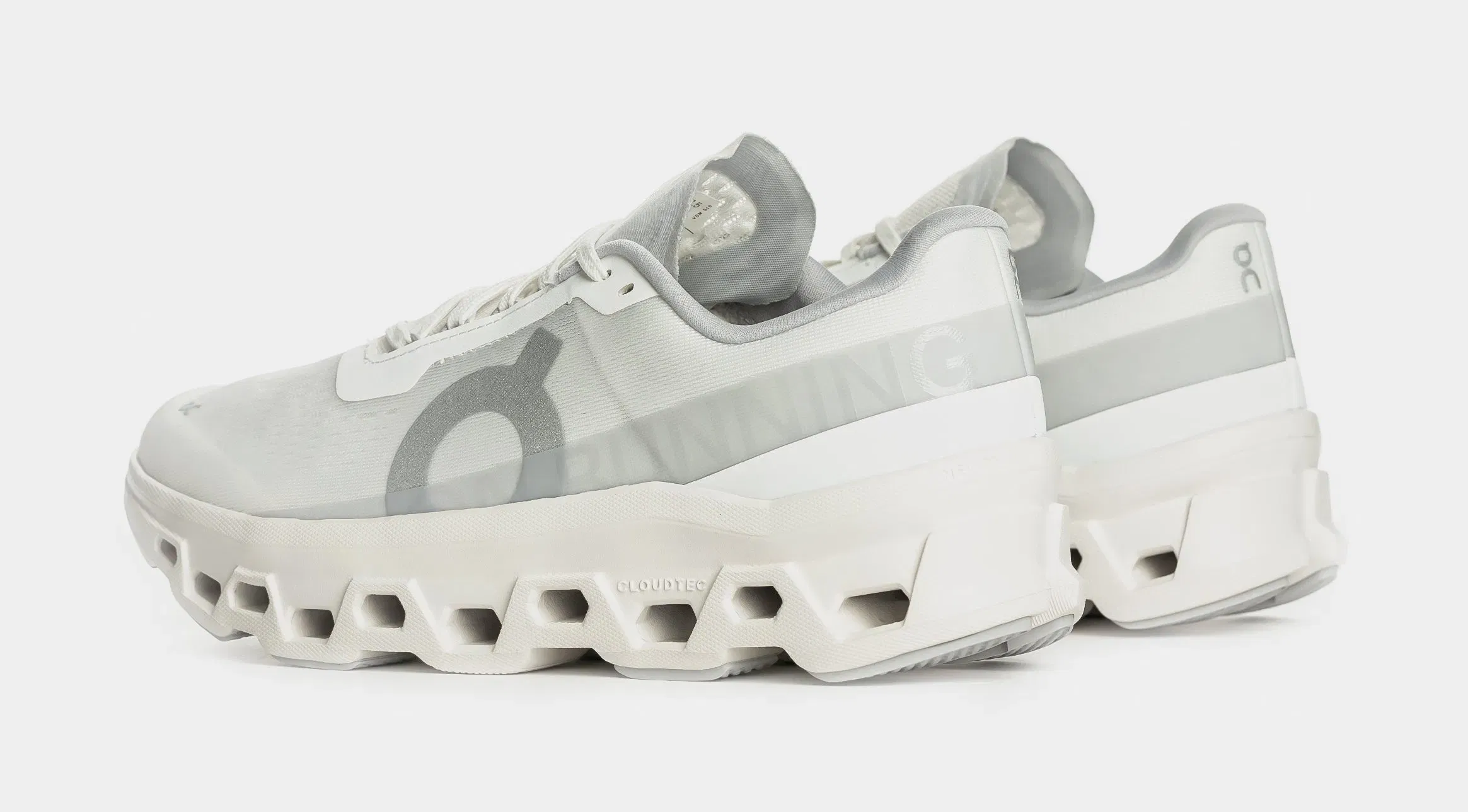 On Running Cloudmonster Mens Running Shoes (White/White)