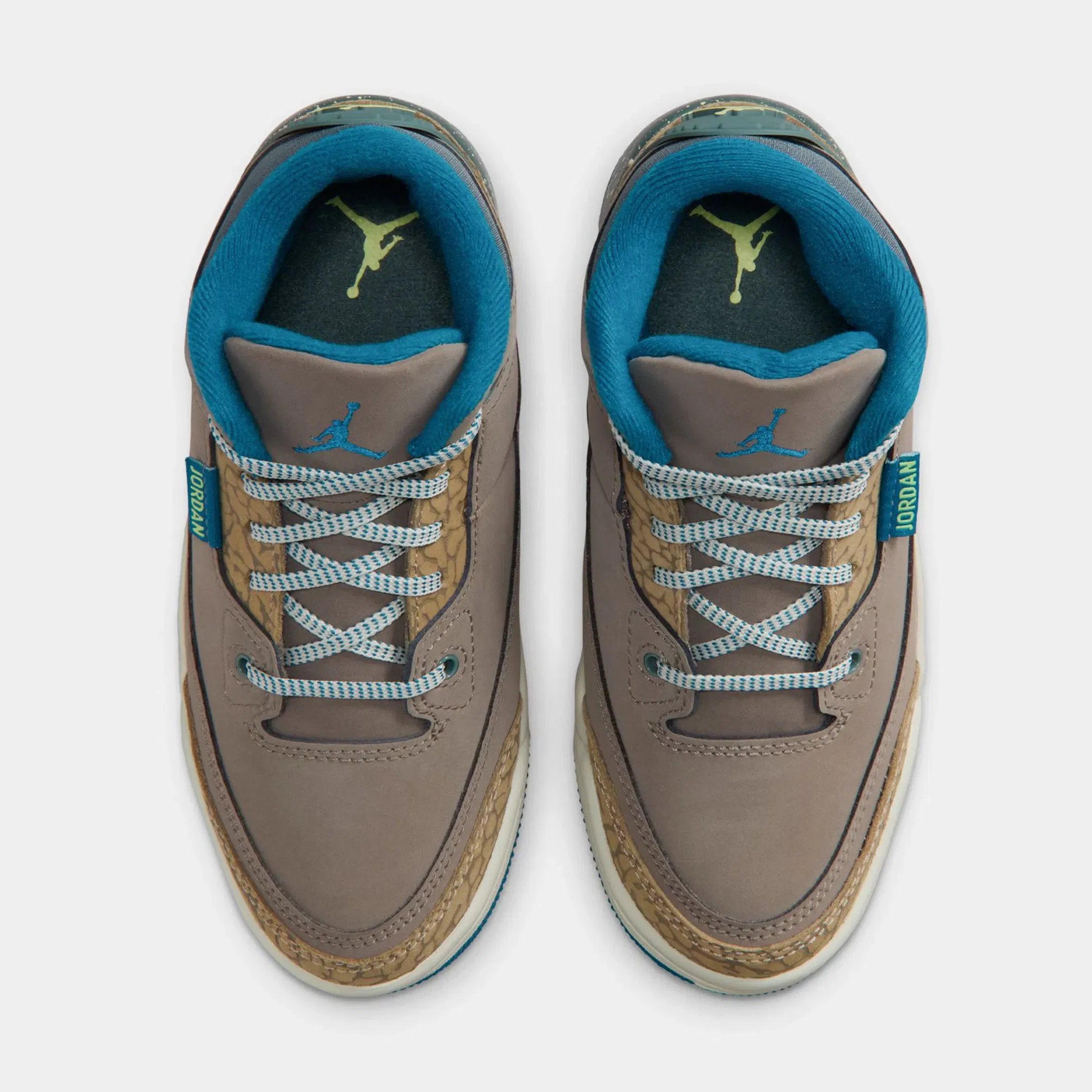 Air Jordan 3 Retro Olive Grey Preschool Lifestyle Shoes (Olive Grey/Green Abyss/Khaki/Sea Glass)