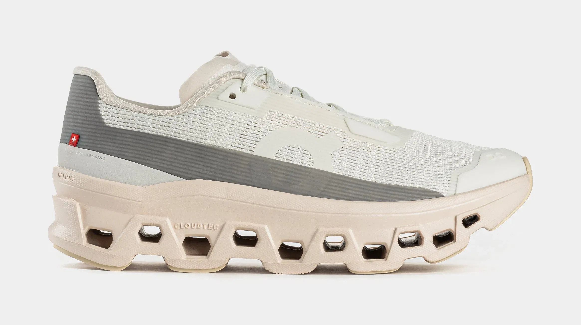 On Running Cloudmonster Void Womens Running Shoes (Ivory/Seashell)