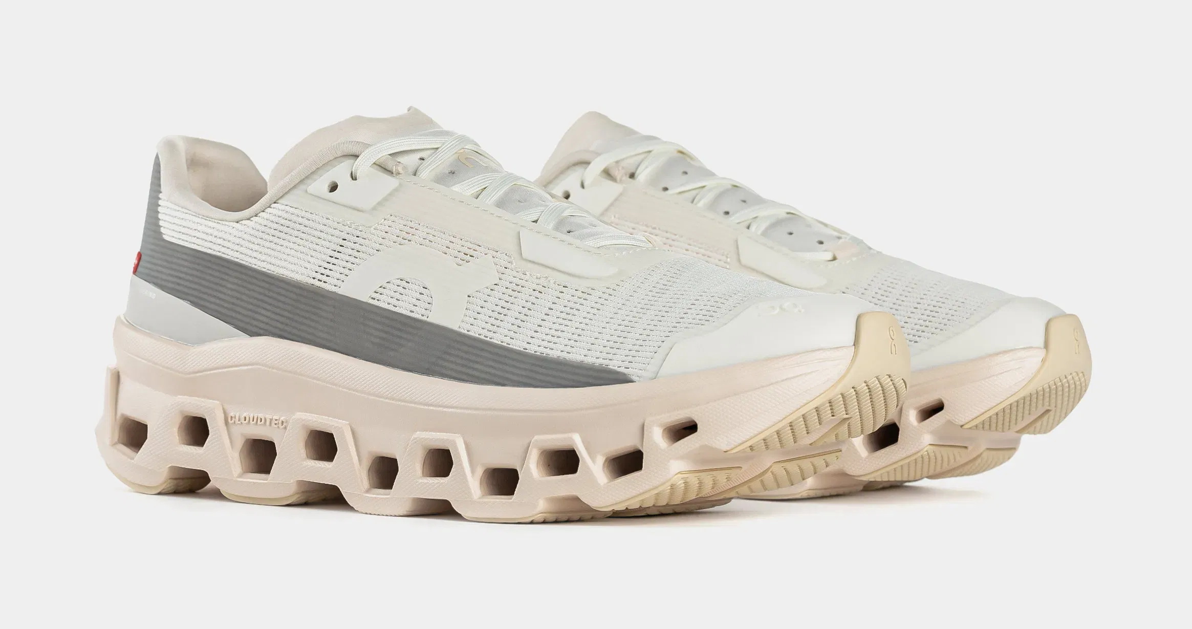 On Running Cloudmonster Void Womens Running Shoes (Ivory/Seashell)