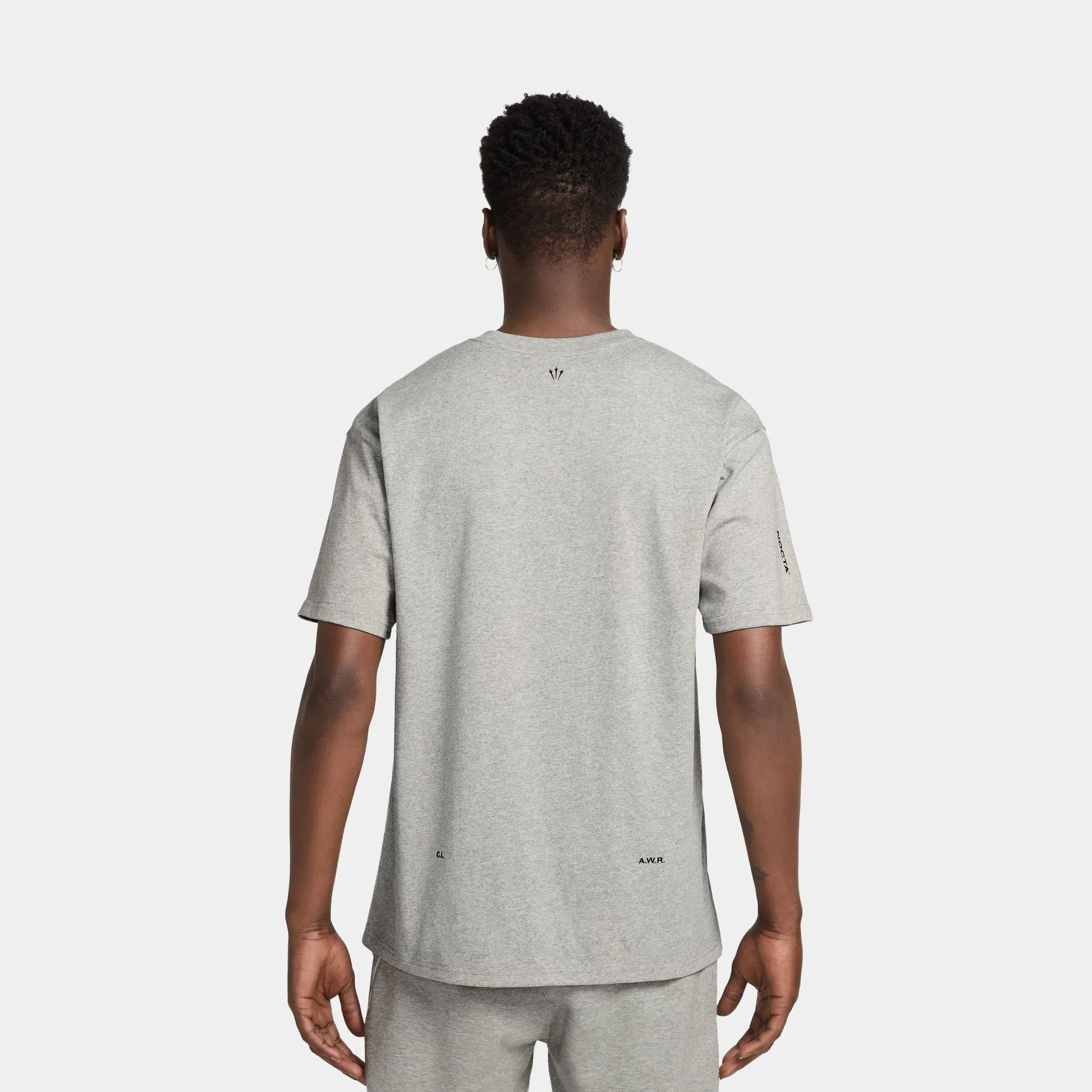 Nike NOCTA Mens Short Sleeve Shirt (Dark Grey Heather/Black)