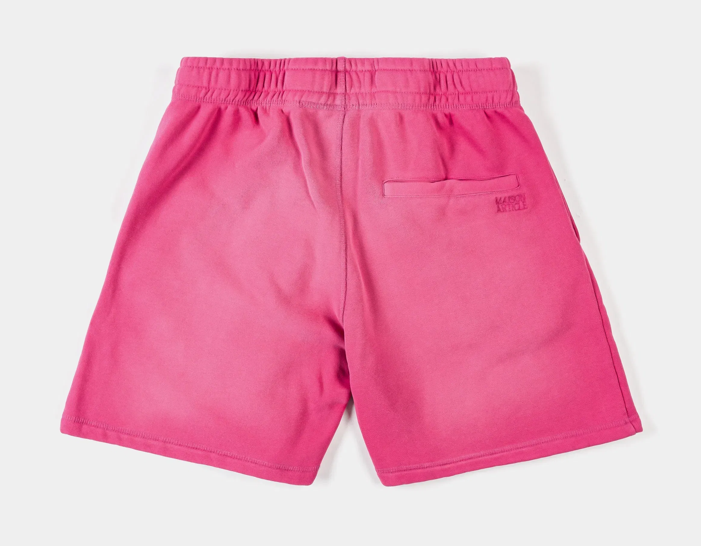 MAISON ARTICLE Washed Fleece Mens Shorts (Pink/Pink)