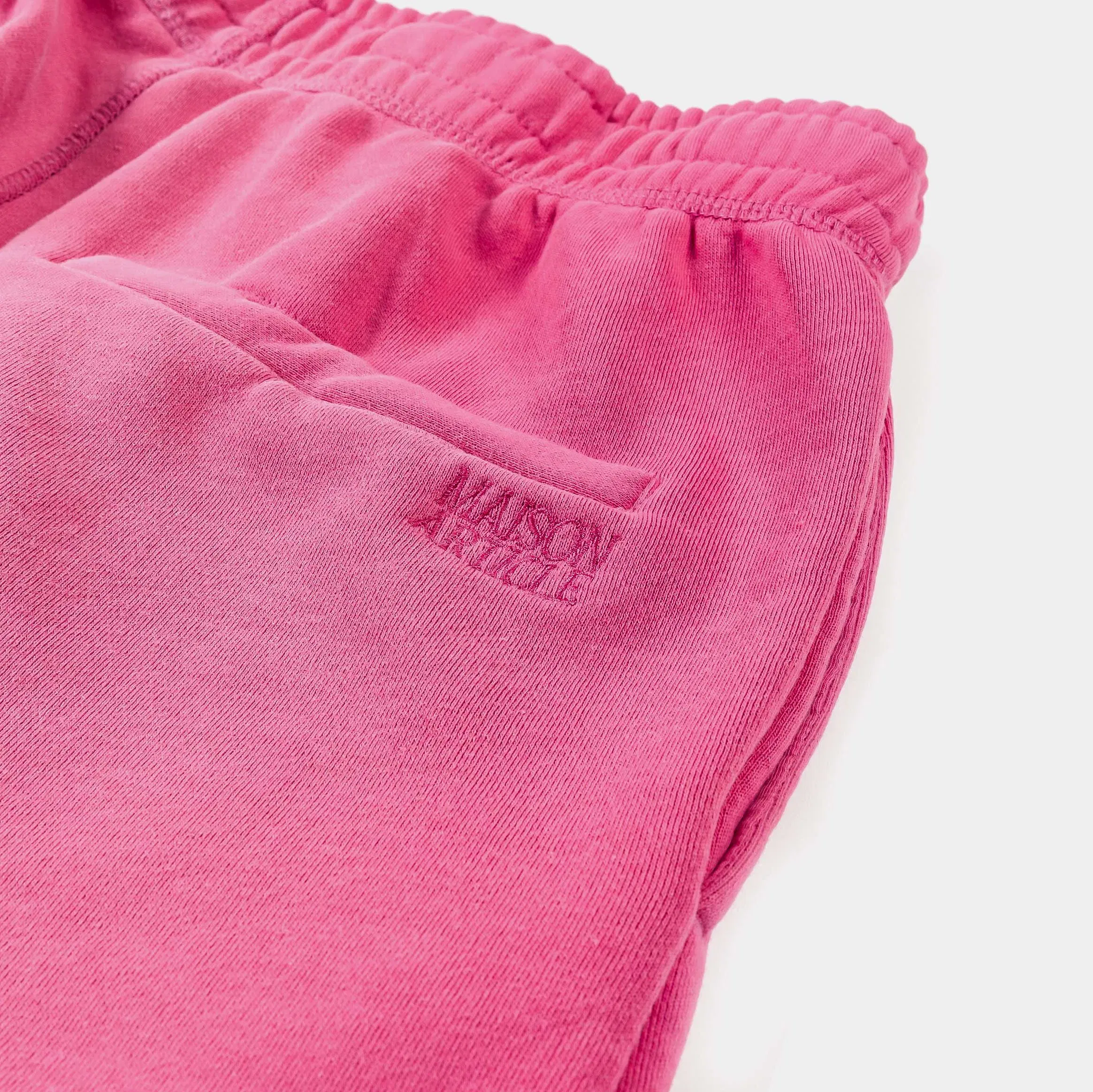 MAISON ARTICLE Washed Fleece Mens Shorts (Pink/Pink)