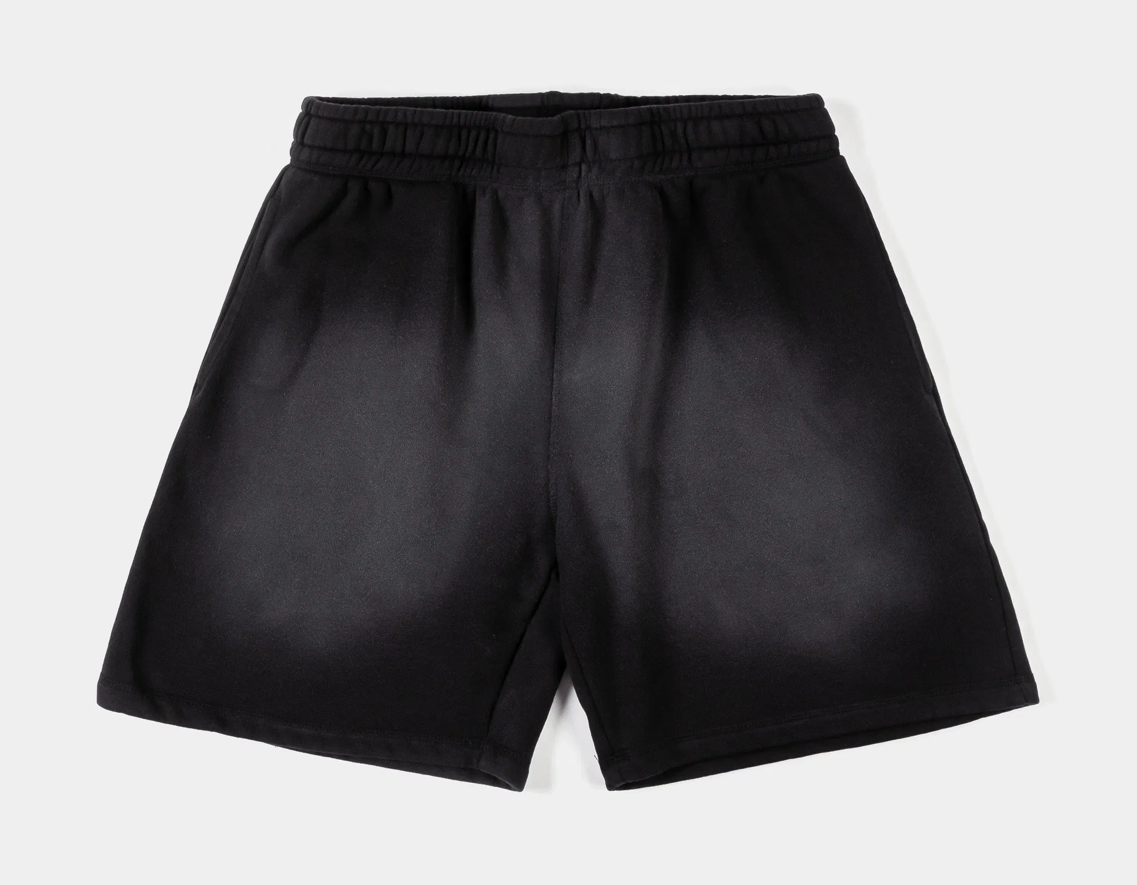 MAISON ARTICLE Washed Fleece Mens Shorts (Black/Black)