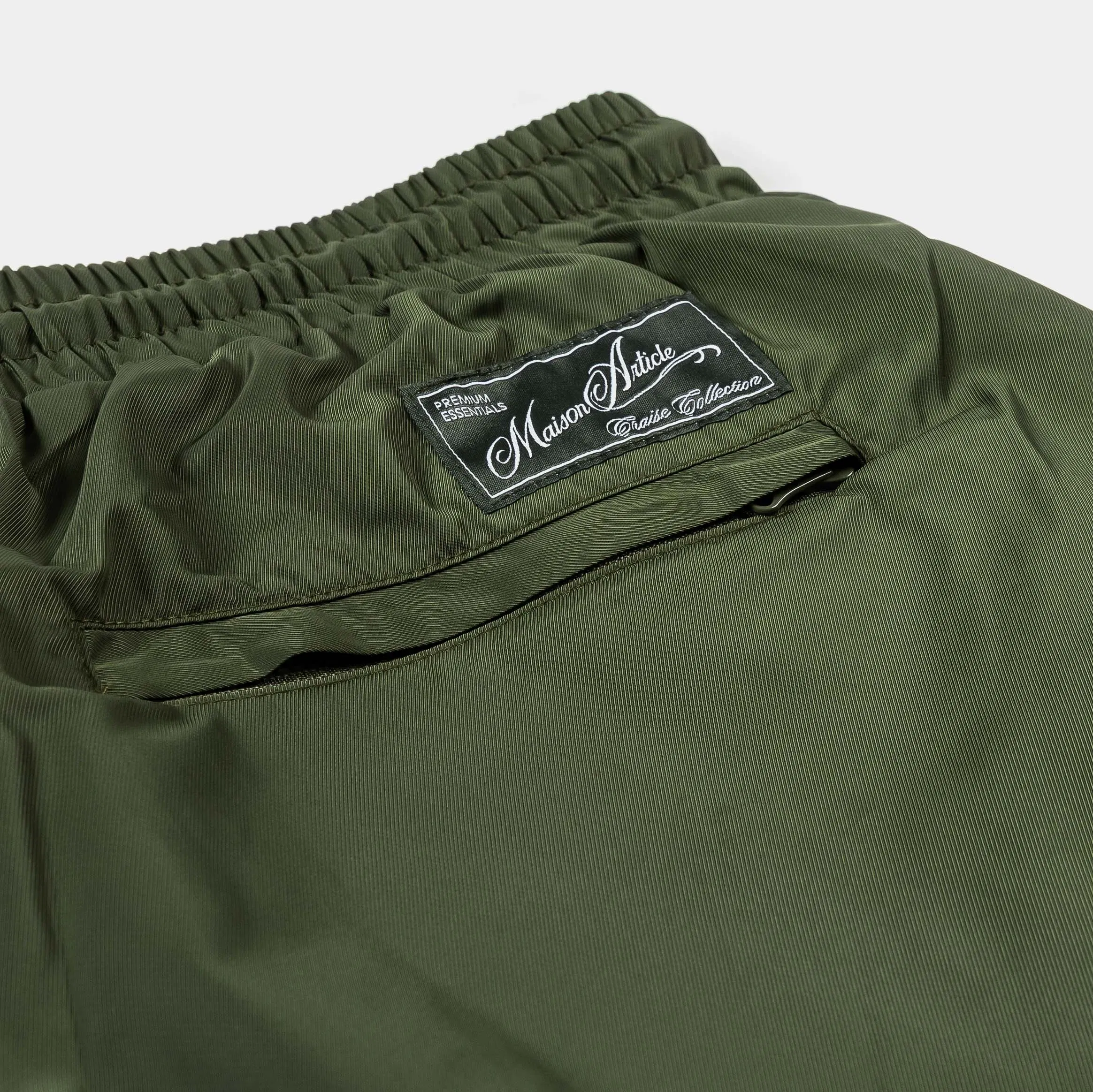 MAISON ARTICLE Nylon Hybrid Mens Shorts (Green)