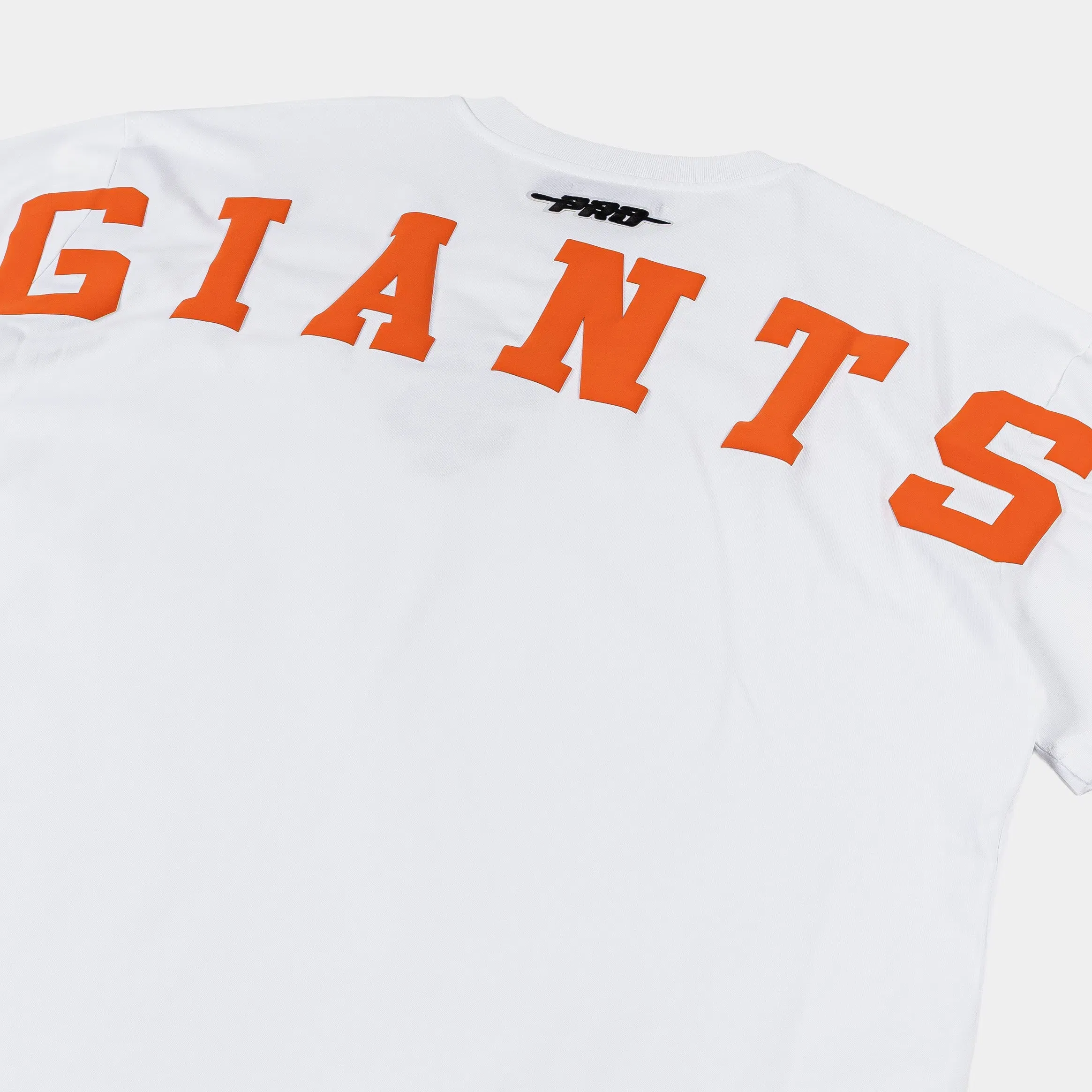 PRO STANDARD San Francisco Giants Wingspan Drop Shoulder Mens Short Sleeve Shirt (White/Orange)