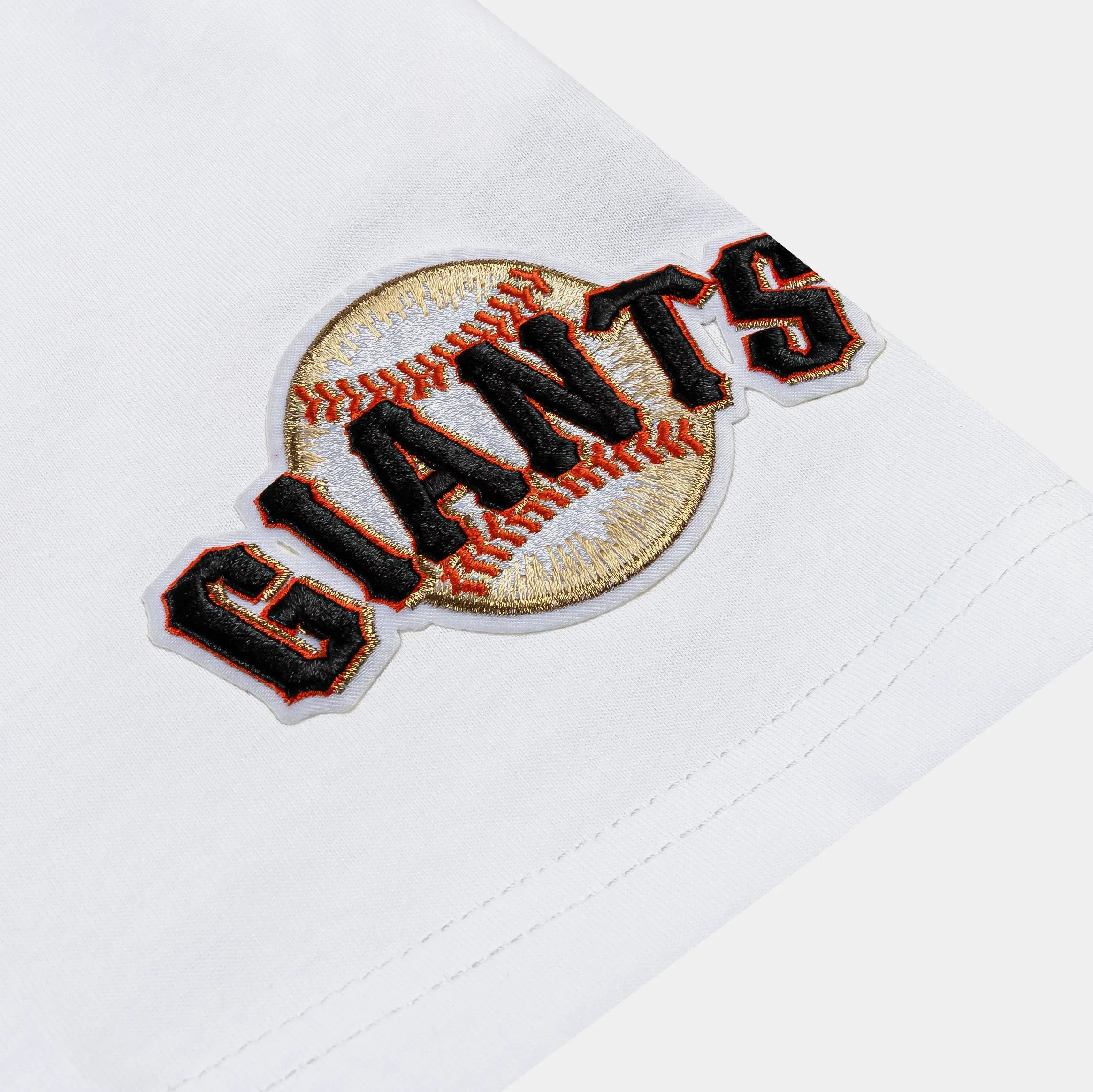 PRO STANDARD San Francisco Giants Wingspan Drop Shoulder Mens Short Sleeve Shirt (White/Orange)