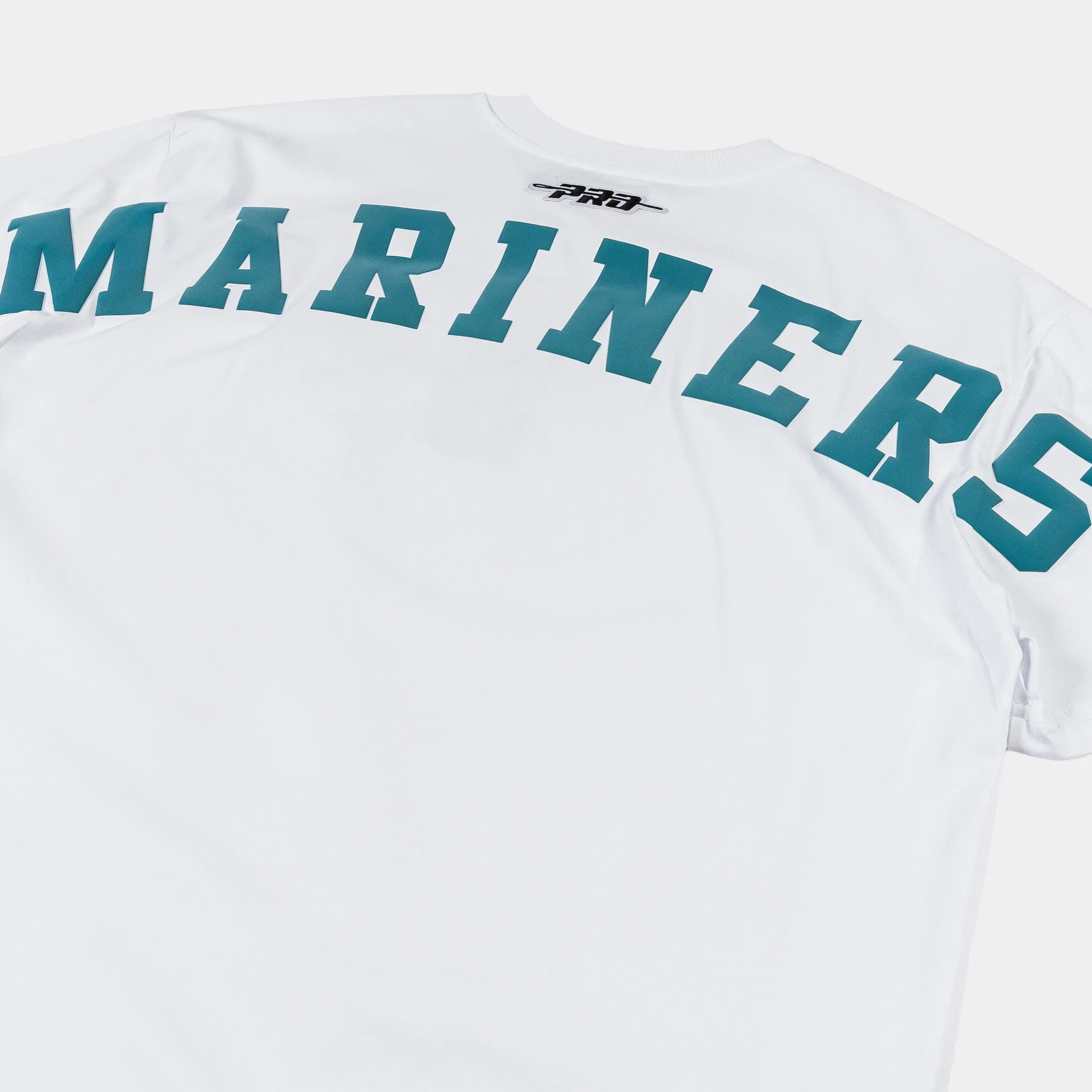 PRO STANDARD Seattle Mariners Wingspan Drop Shoulder Mens Short Sleeve Shirt (White/Green)