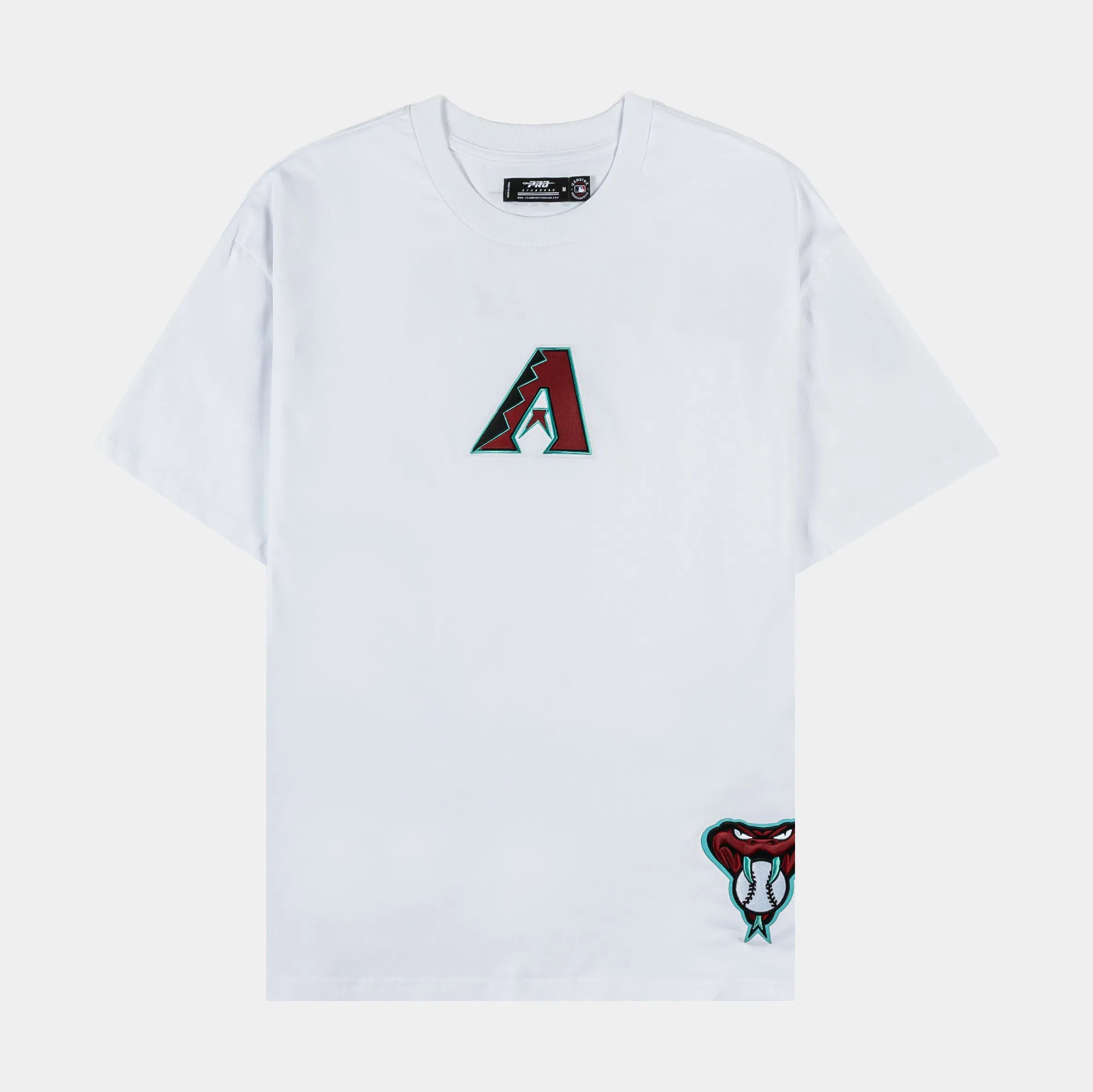 PRO STANDARD Arizona Diamondbacks Wingspan Drop Shoulder Mens Short Sleeve Shirt (White)
