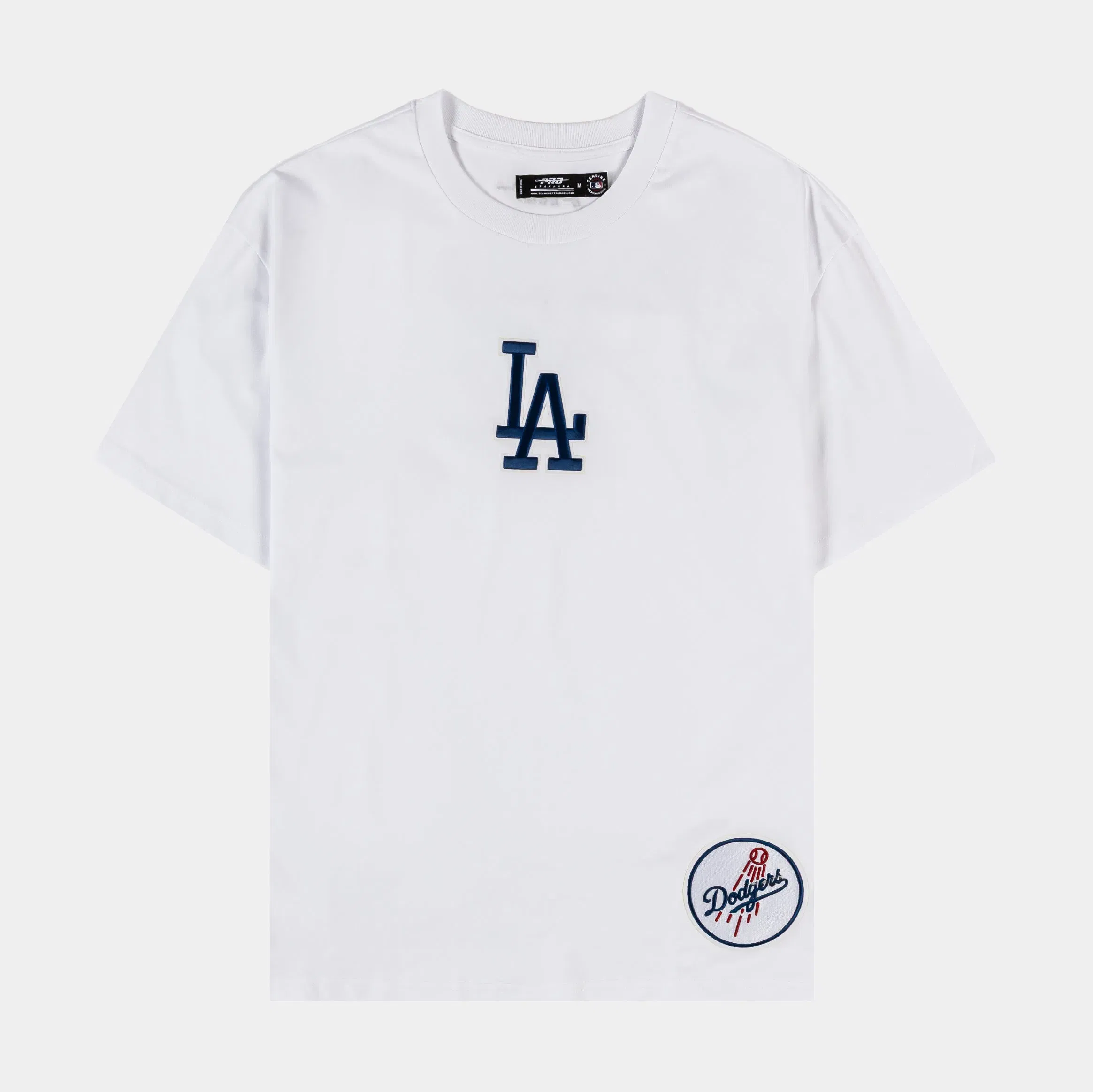 PRO STANDARD Los Angeles Dodgers Wingspan Drop Shoulder Mens Short Sleeve Shirt (White)