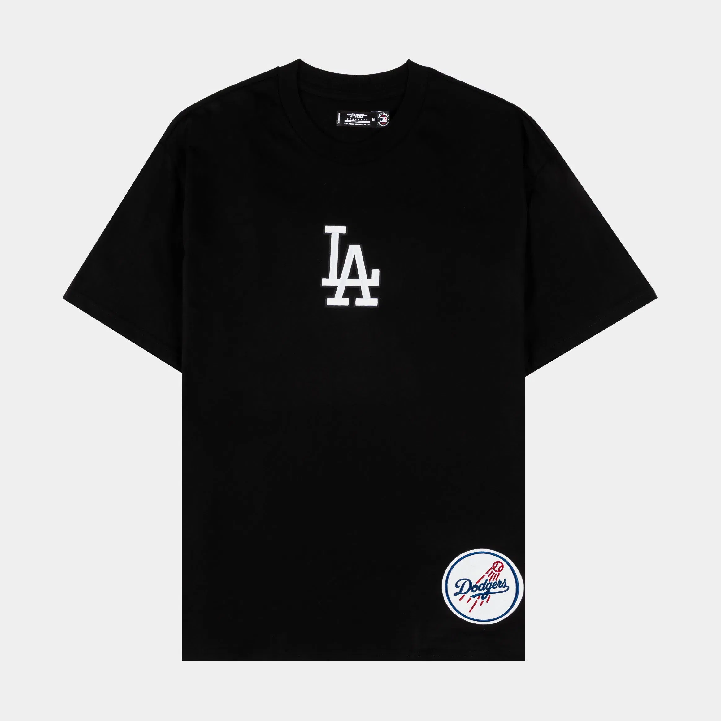 PRO STANDARD Los Angeles Dodgers Wingspan Drop Shoulder Mens Short Sleeve Shirt (Black)