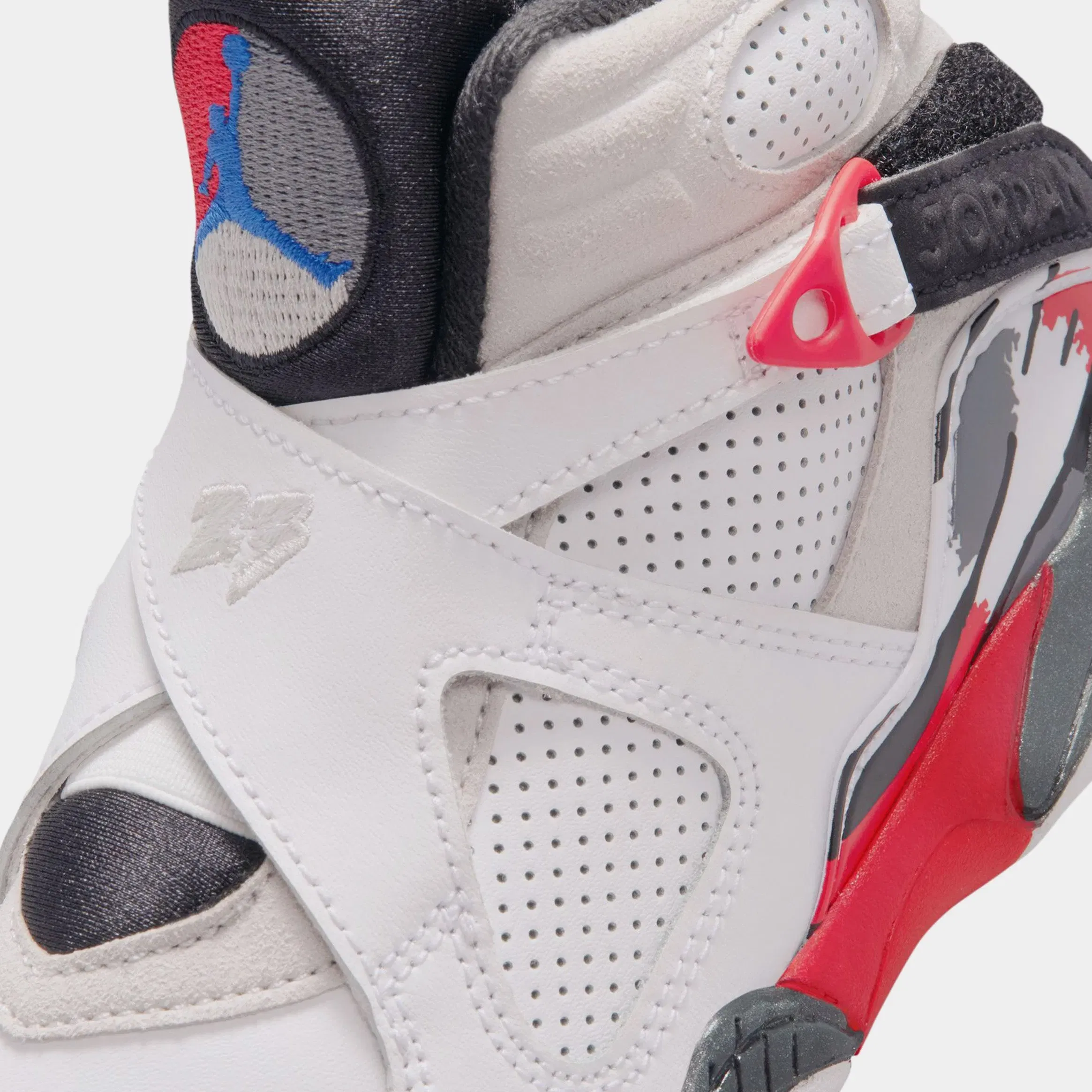 Air Jordan 8 Retro White And True Red Preschool Lifestyle Shoes (White/True Red/Black)