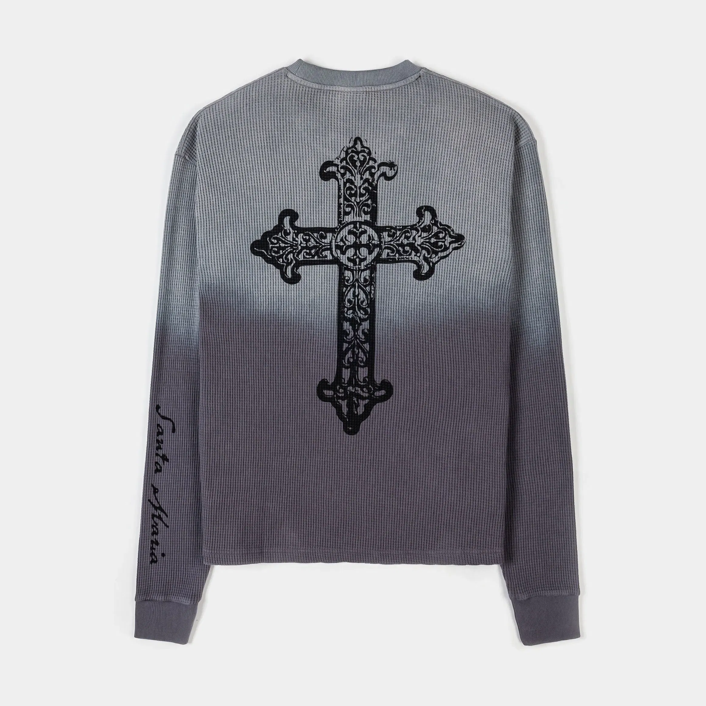 CTHDRL Double Vision Thermal Washed Mens Long Sleeve Shirt (Grey)