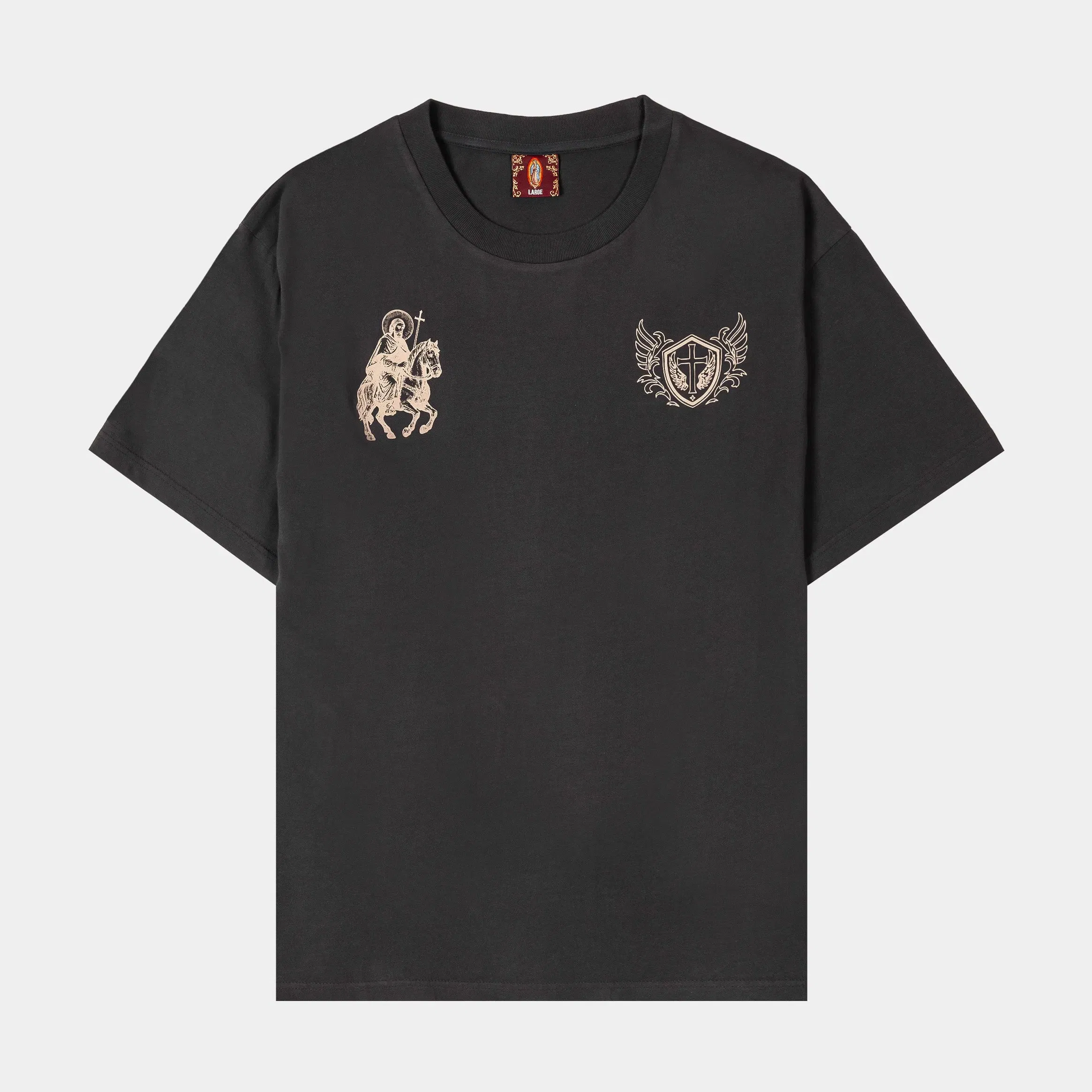 CTHDRL Savior Mens Short Sleeve Shirt (Grey/Beige)